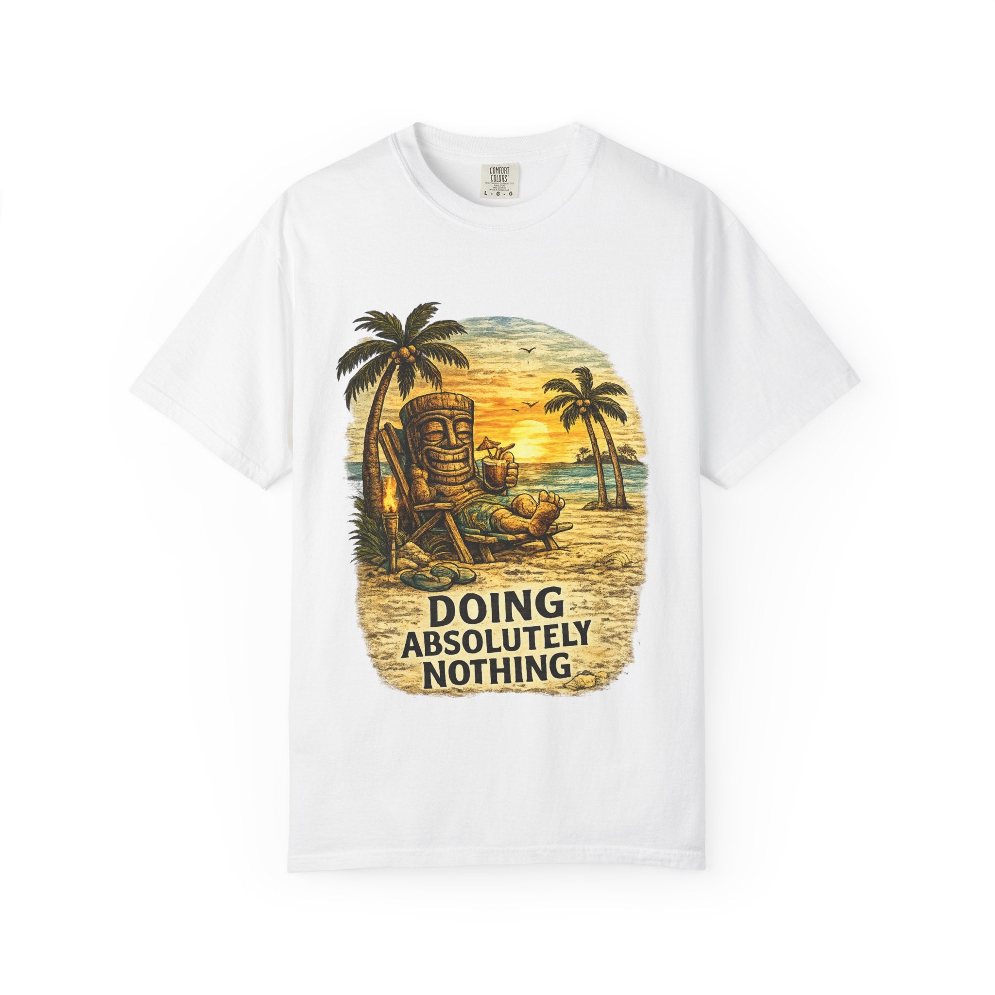 Doing Absolutely Nothing T-Shirt — Tropical Tiki Beach Tee