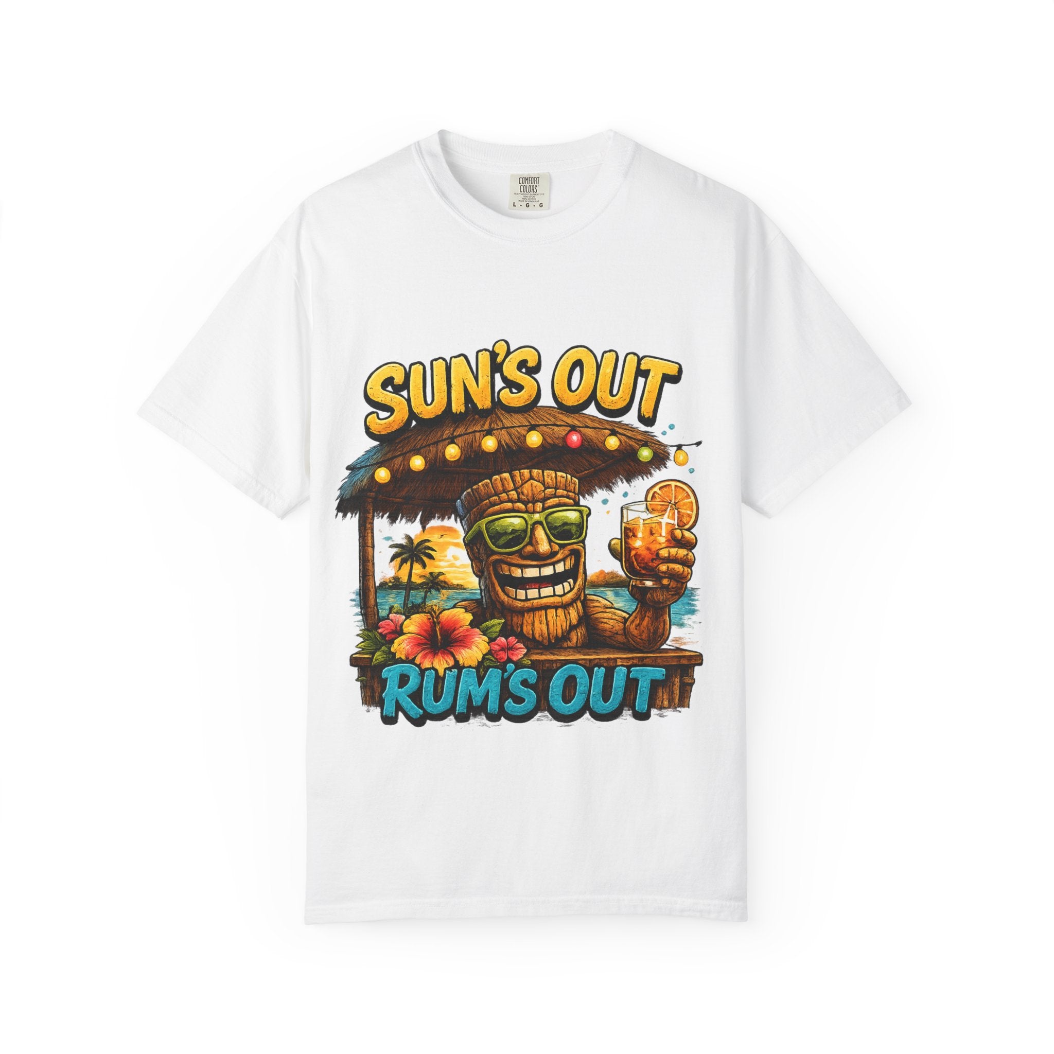 Suns Out Rums Out T-Shirt — Tropical Tiki Beach Tee