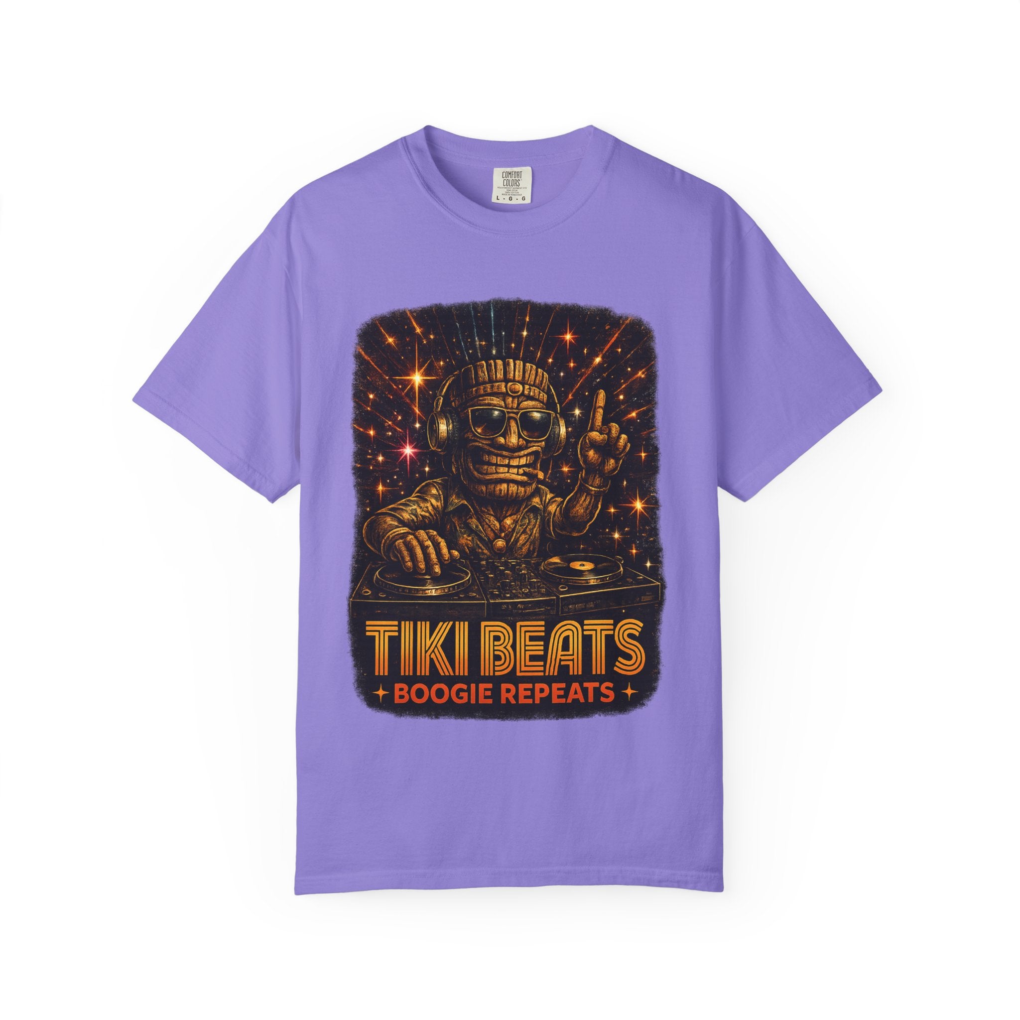 Tiki Beats T-Shirt — Tropical Tiki Beach Tee