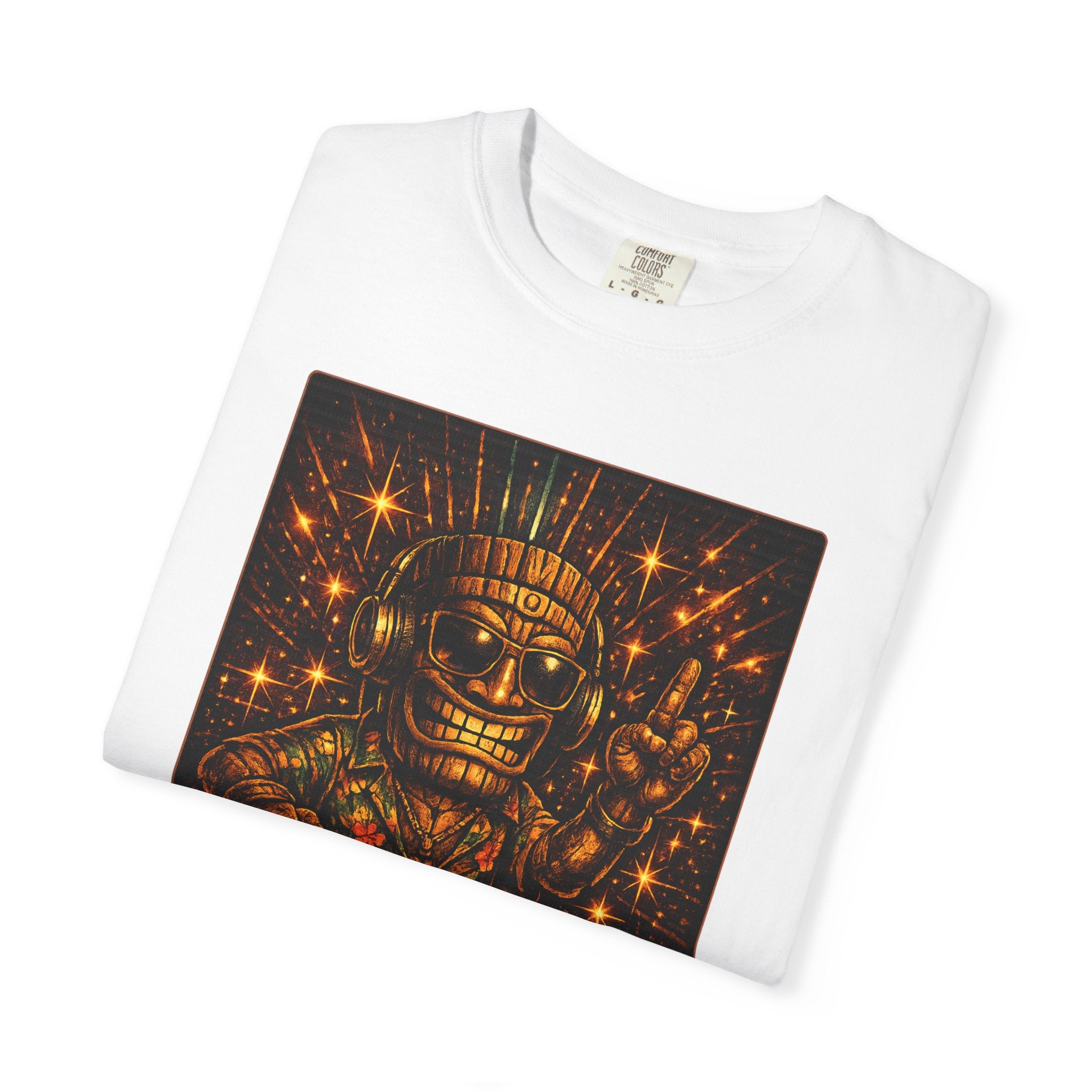 Tiki Disco Beats T-Shirt — Tropical Tiki Beach Tee