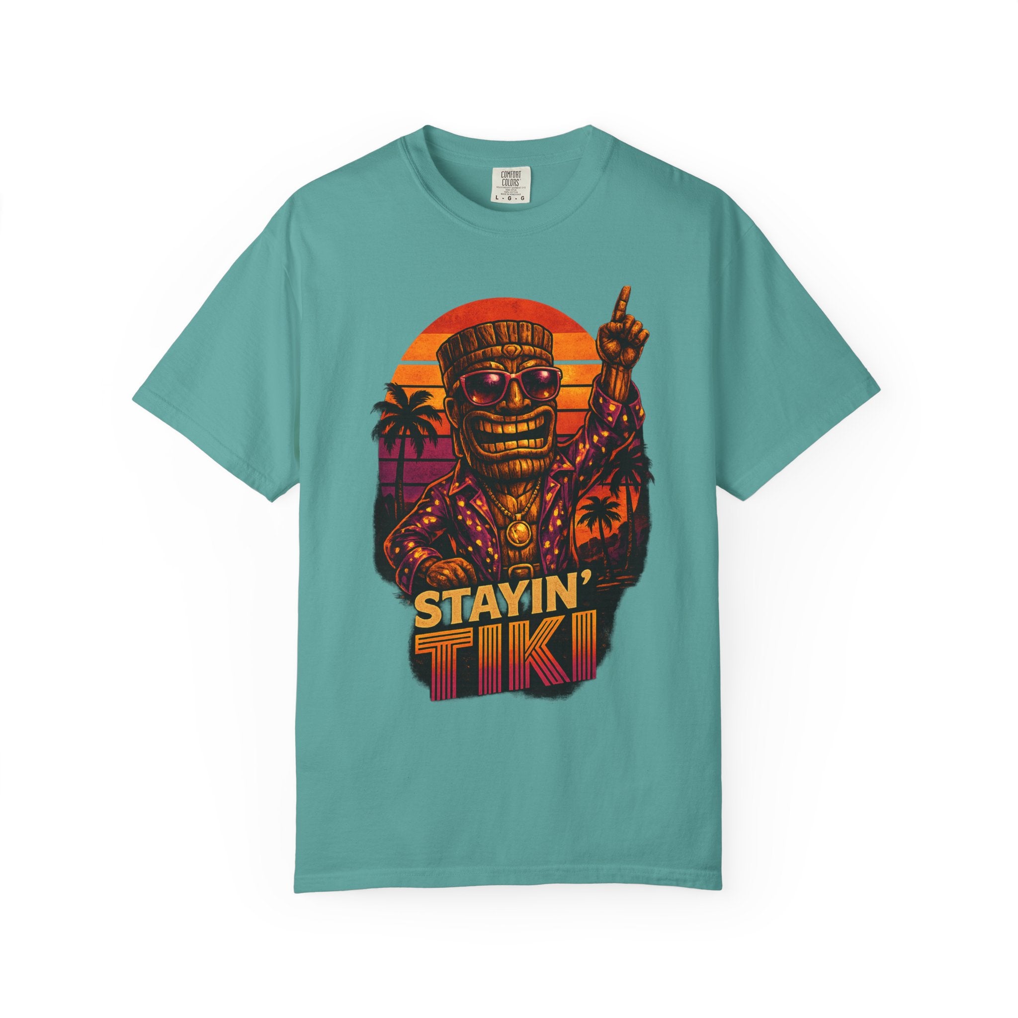 Stayin' Tiki T-Shirt — Tropical Tiki Beach Tee