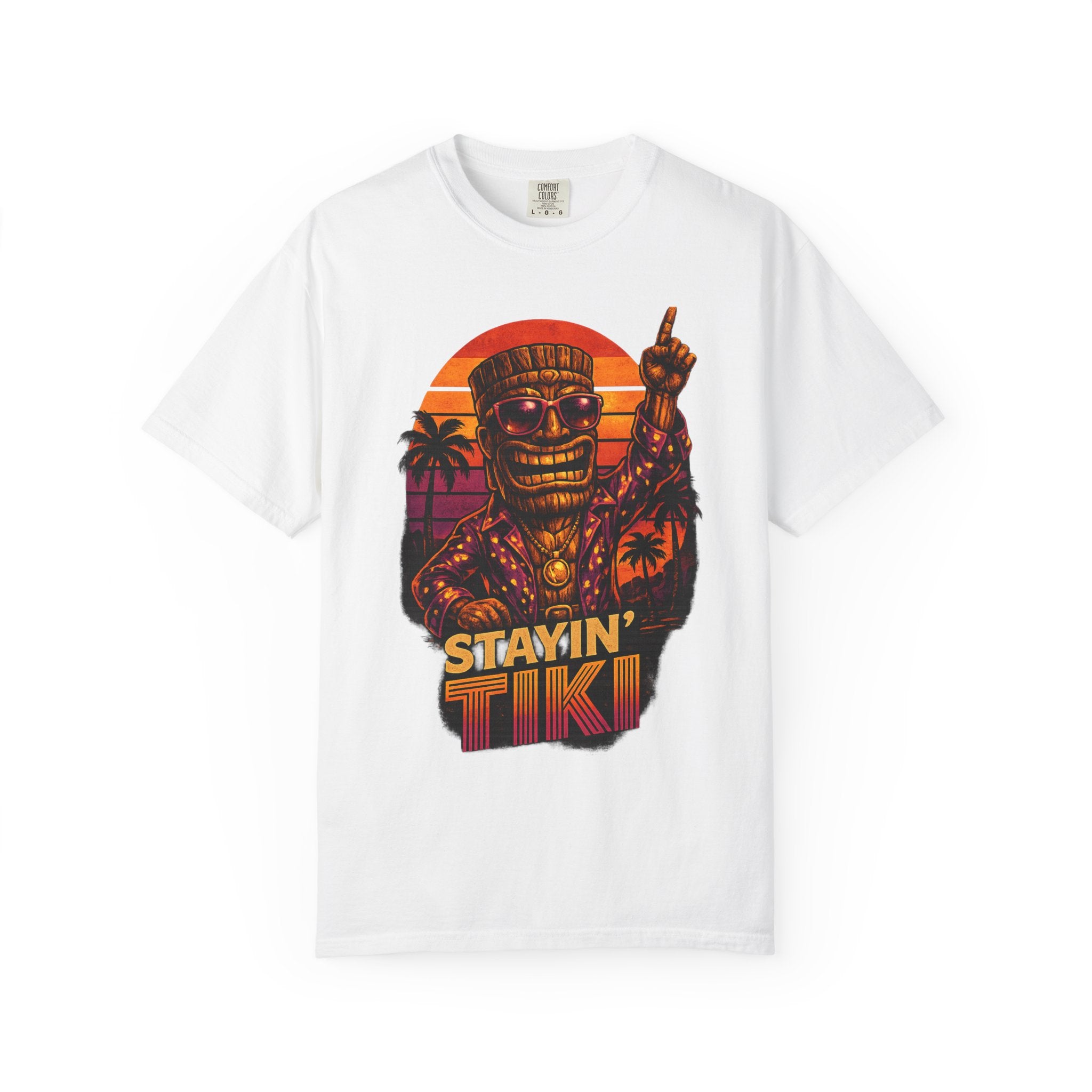Stayin' Tiki T-Shirt — Tropical Tiki Beach Tee