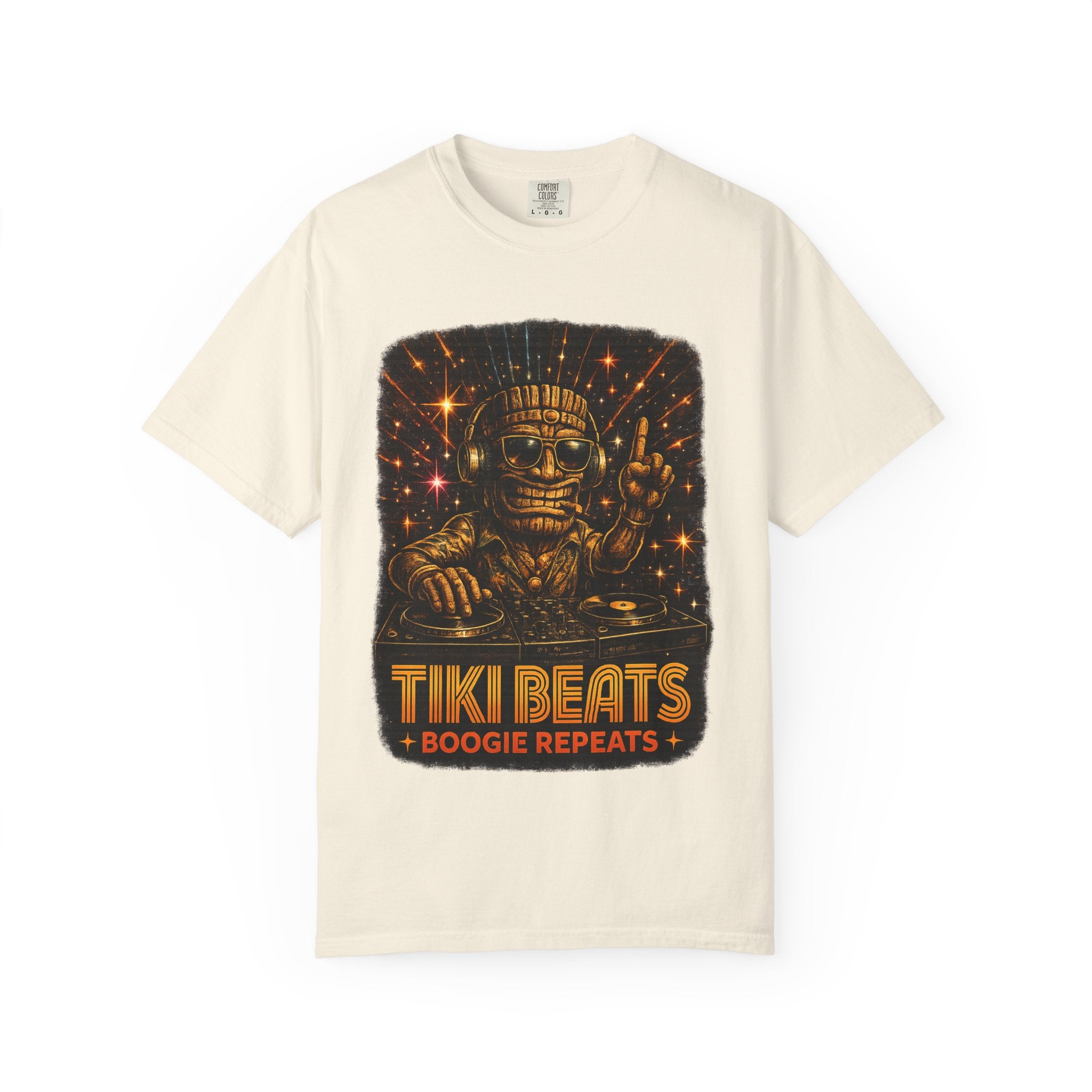 Tiki Beats T-Shirt — Tropical Tiki Beach Tee
