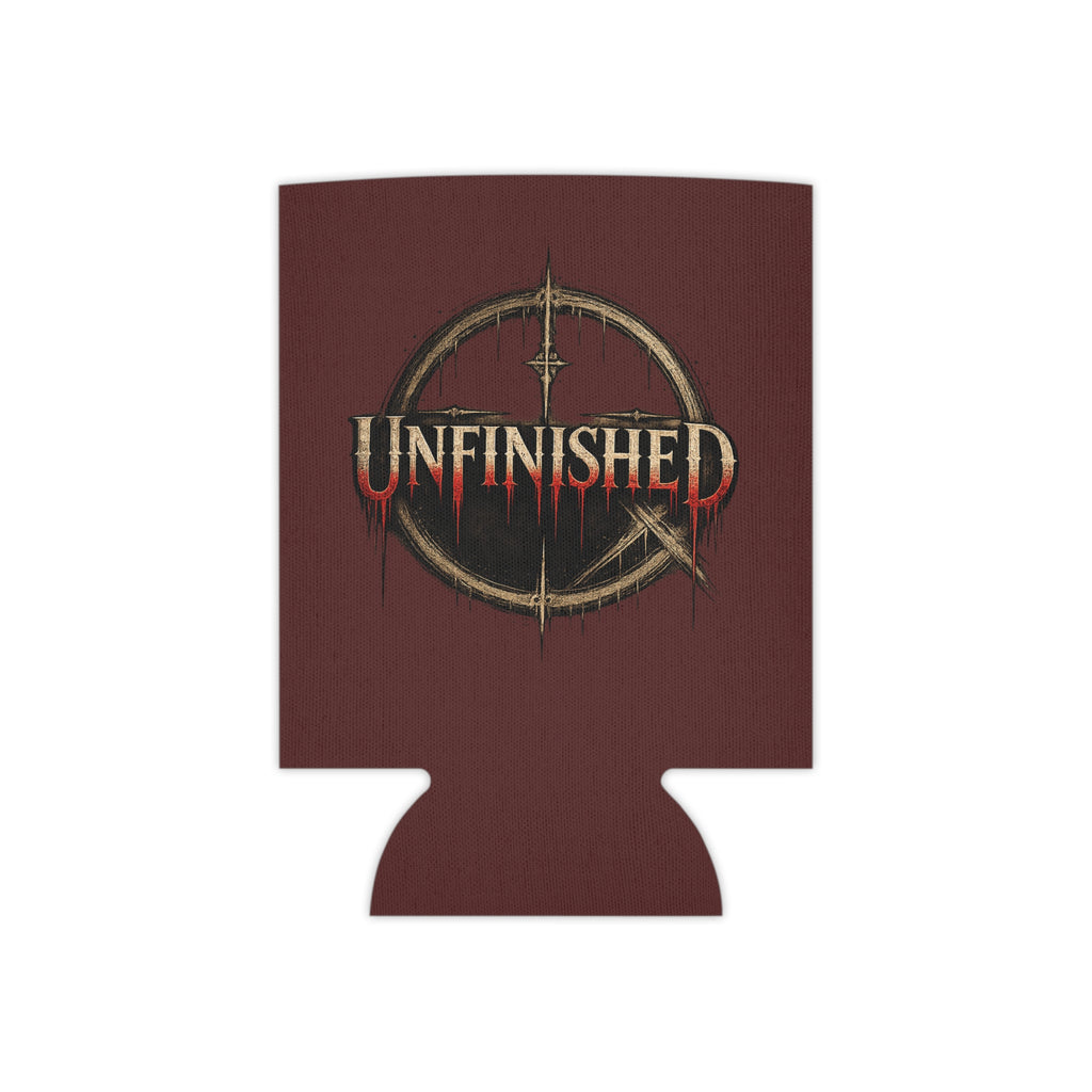 Unfinished Can Cooler – Gothic Logo Beer Koozie