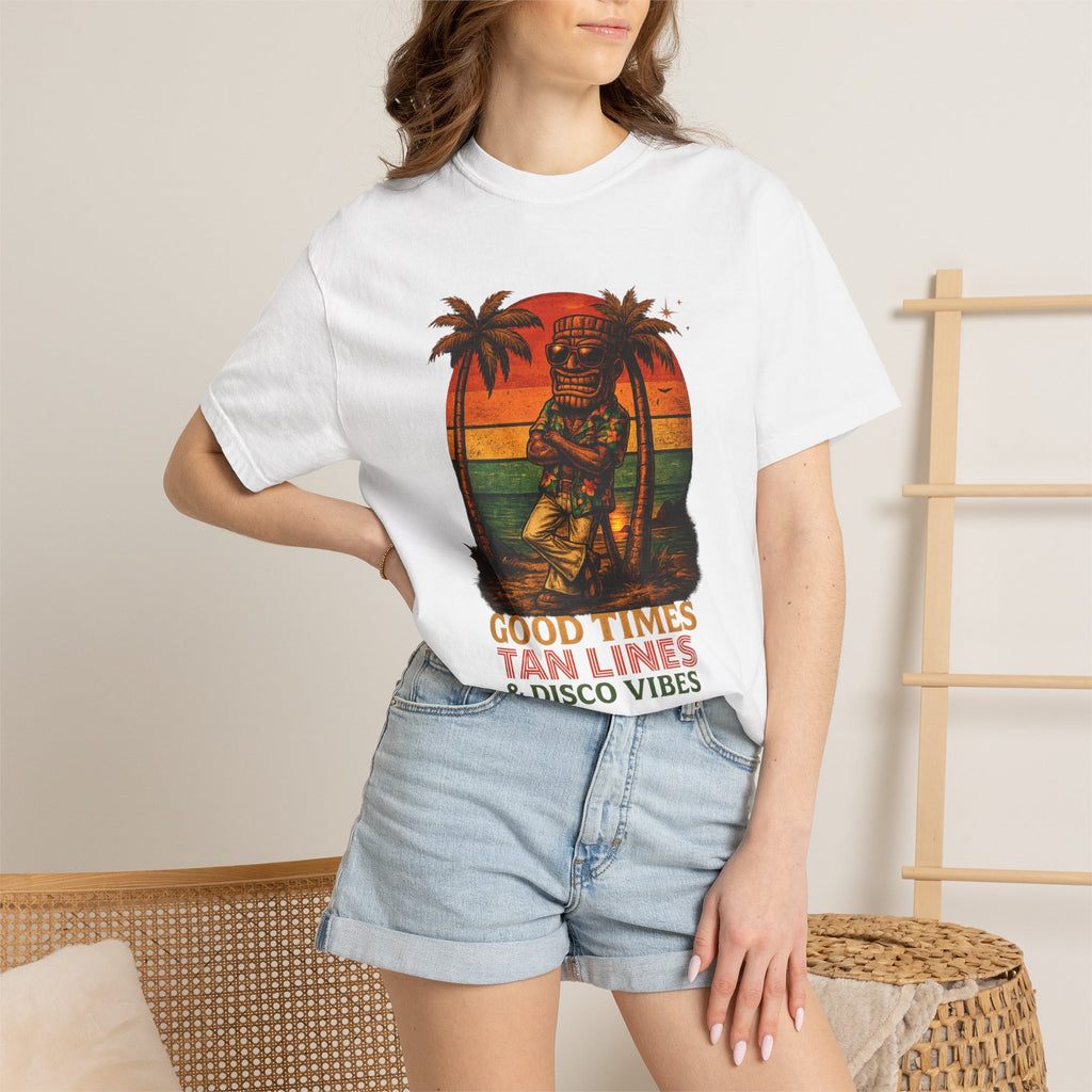 Good Times Tiki Disco T-Shirt — Tropical Tiki Beach Tee
