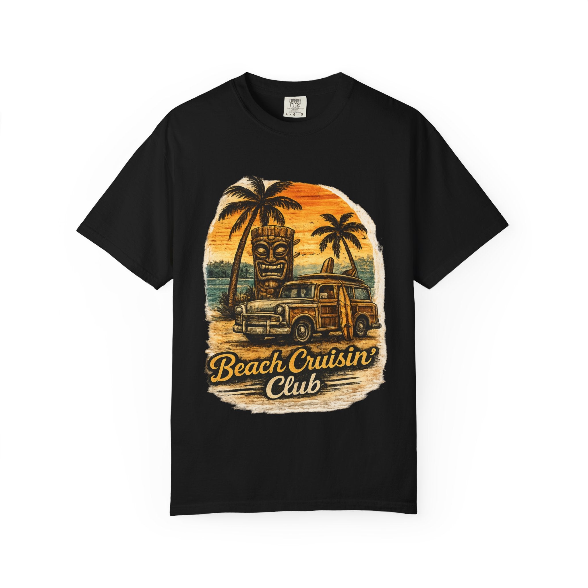 Beach Crusin' Club T-Shirt — Tropical Tiki Beach Tee