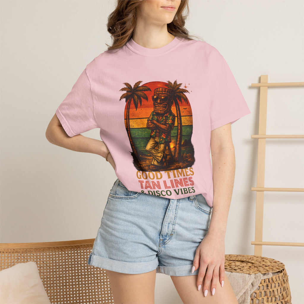 Good Times Tiki Disco T-Shirt — Tropical Tiki Beach Tee