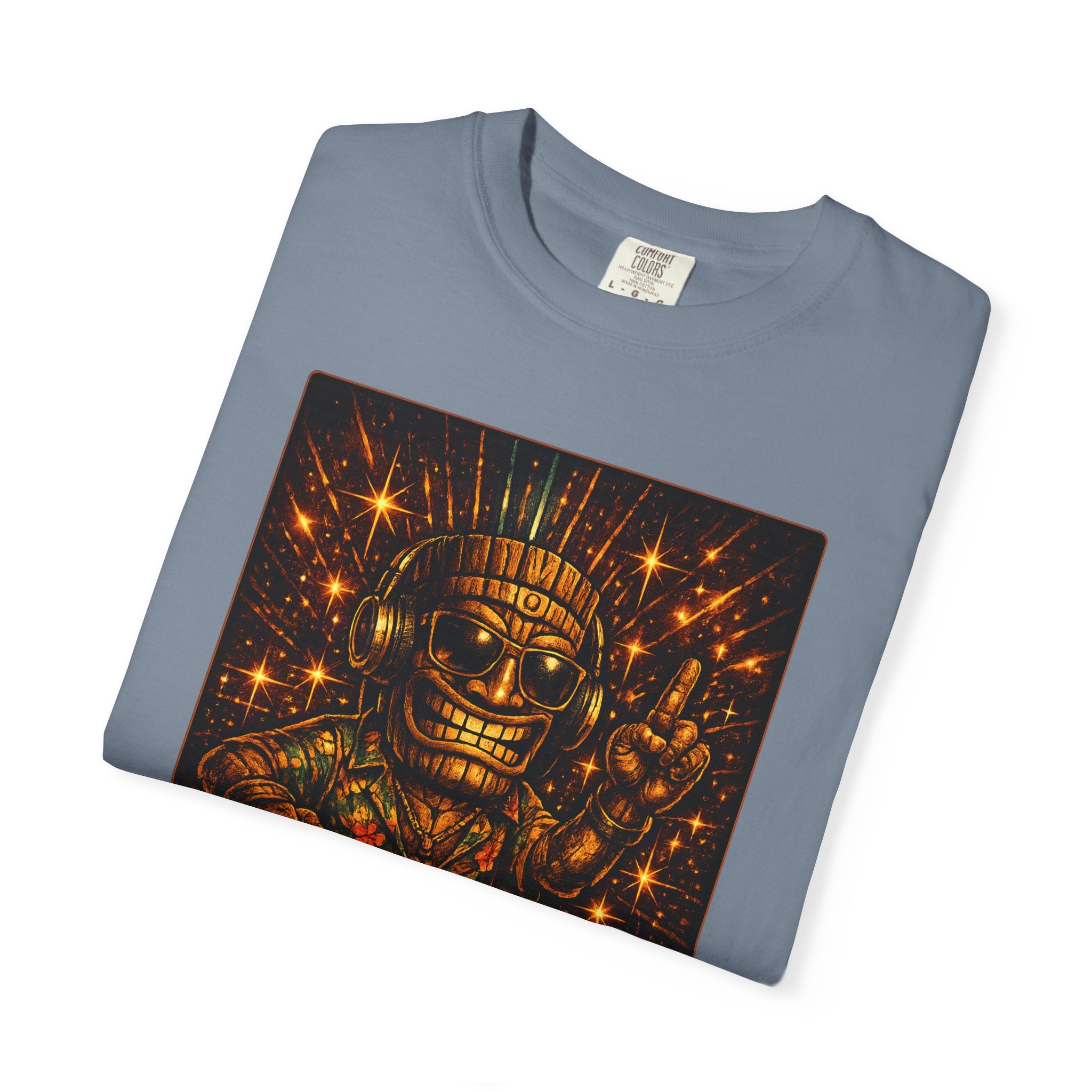 Tiki Disco Beats T-Shirt — Tropical Tiki Beach Tee