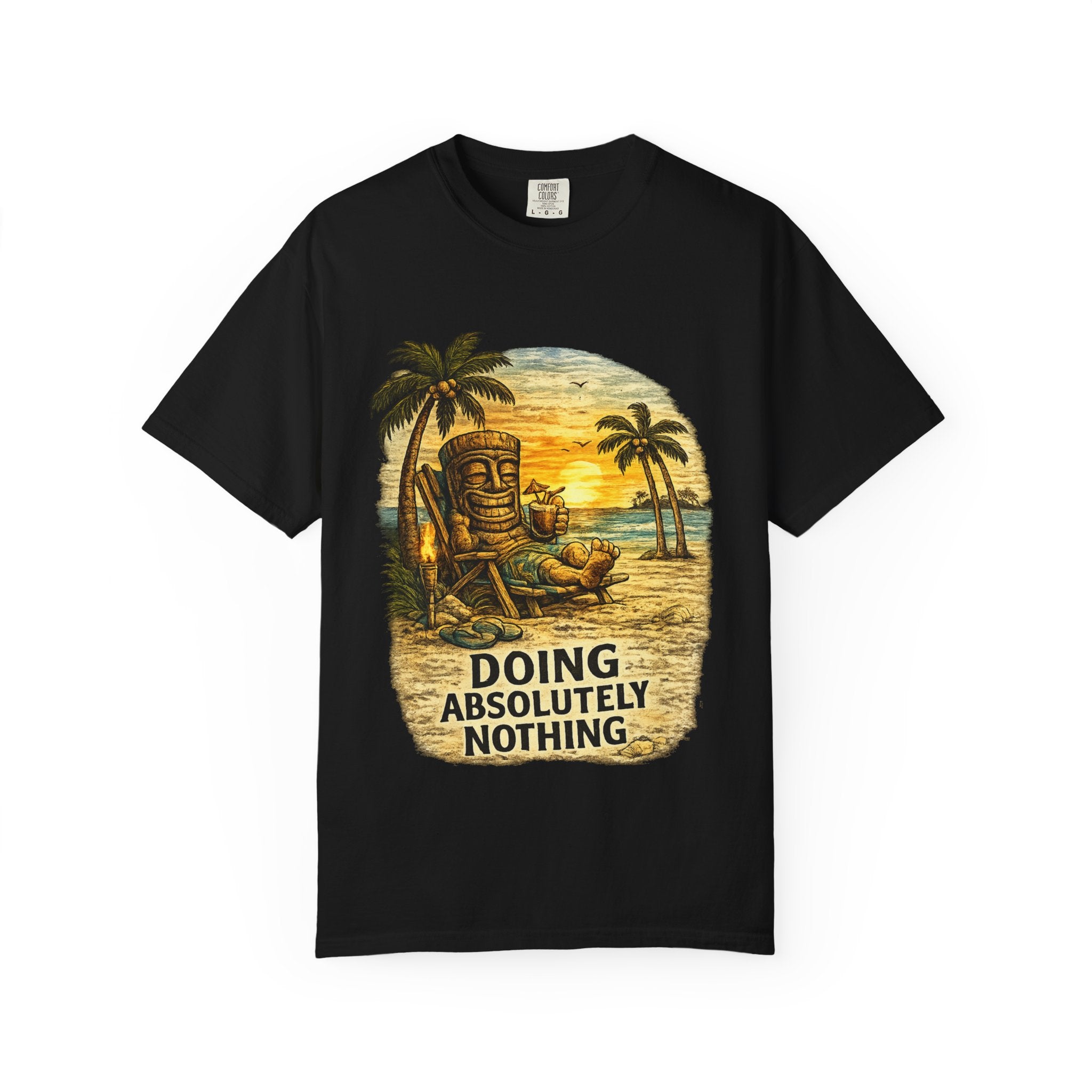 Doing Absolutely Nothing T-Shirt — Tropical Tiki Beach Tee