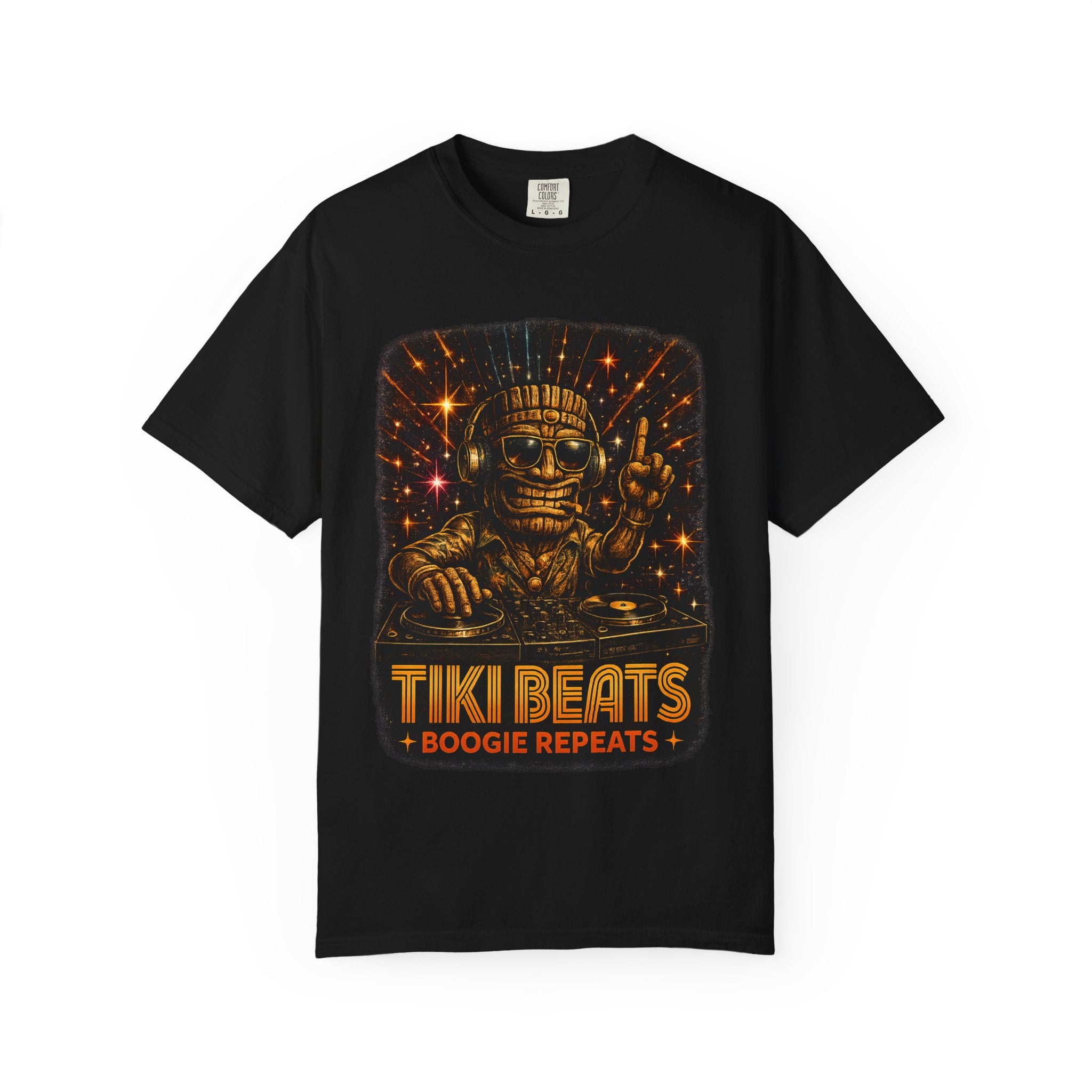 Tiki Beats T-Shirt — Tropical Tiki Beach Tee
