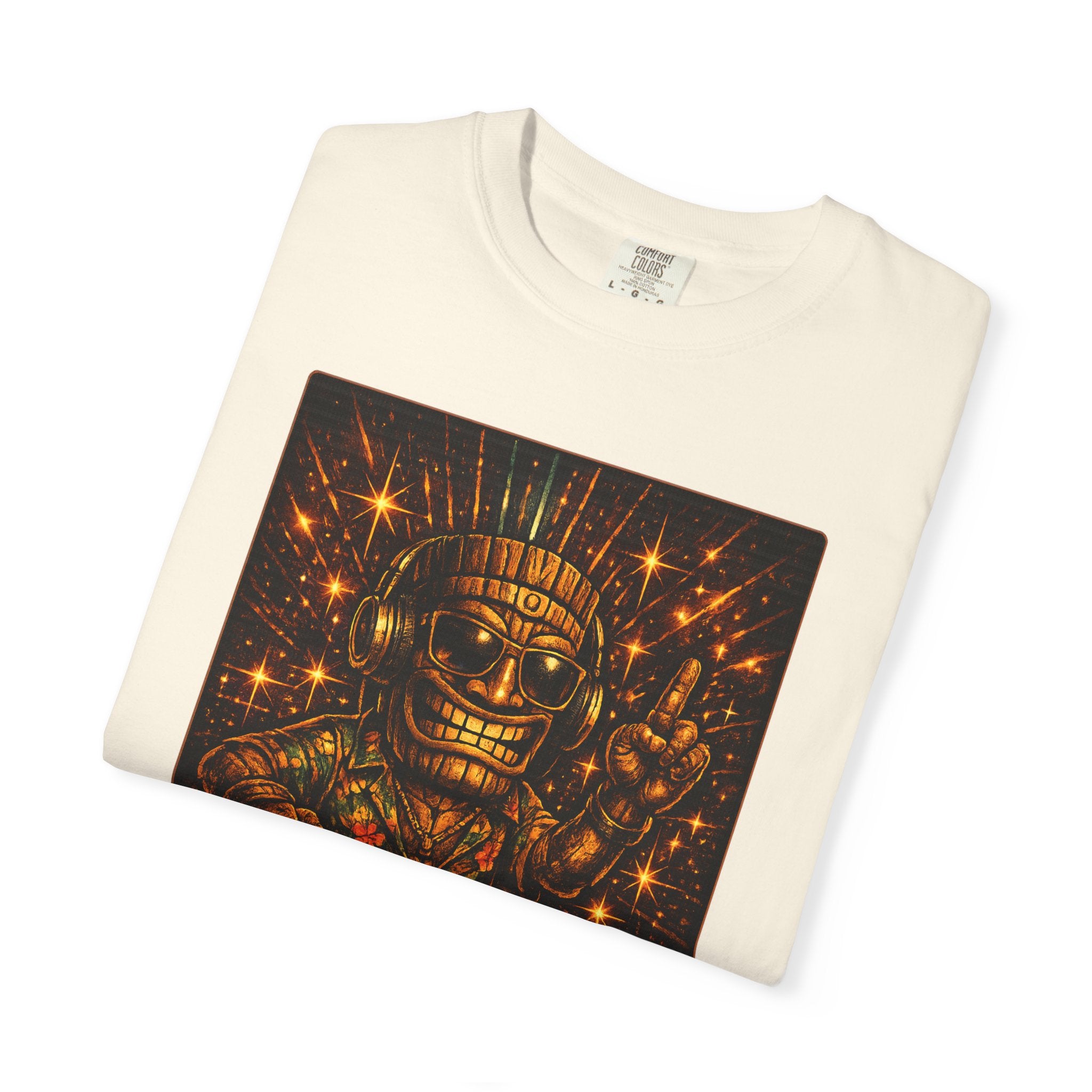 Tiki Disco Beats T-Shirt — Tropical Tiki Beach Tee