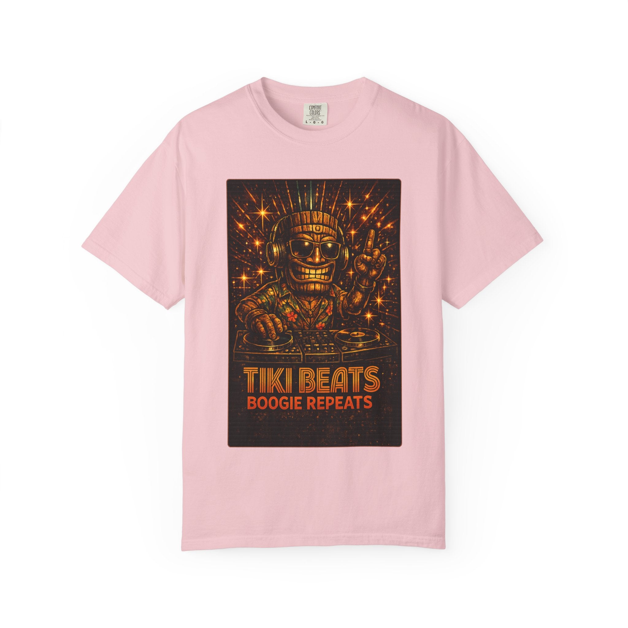 Tiki Disco Beats T-Shirt — Tropical Tiki Beach Tee