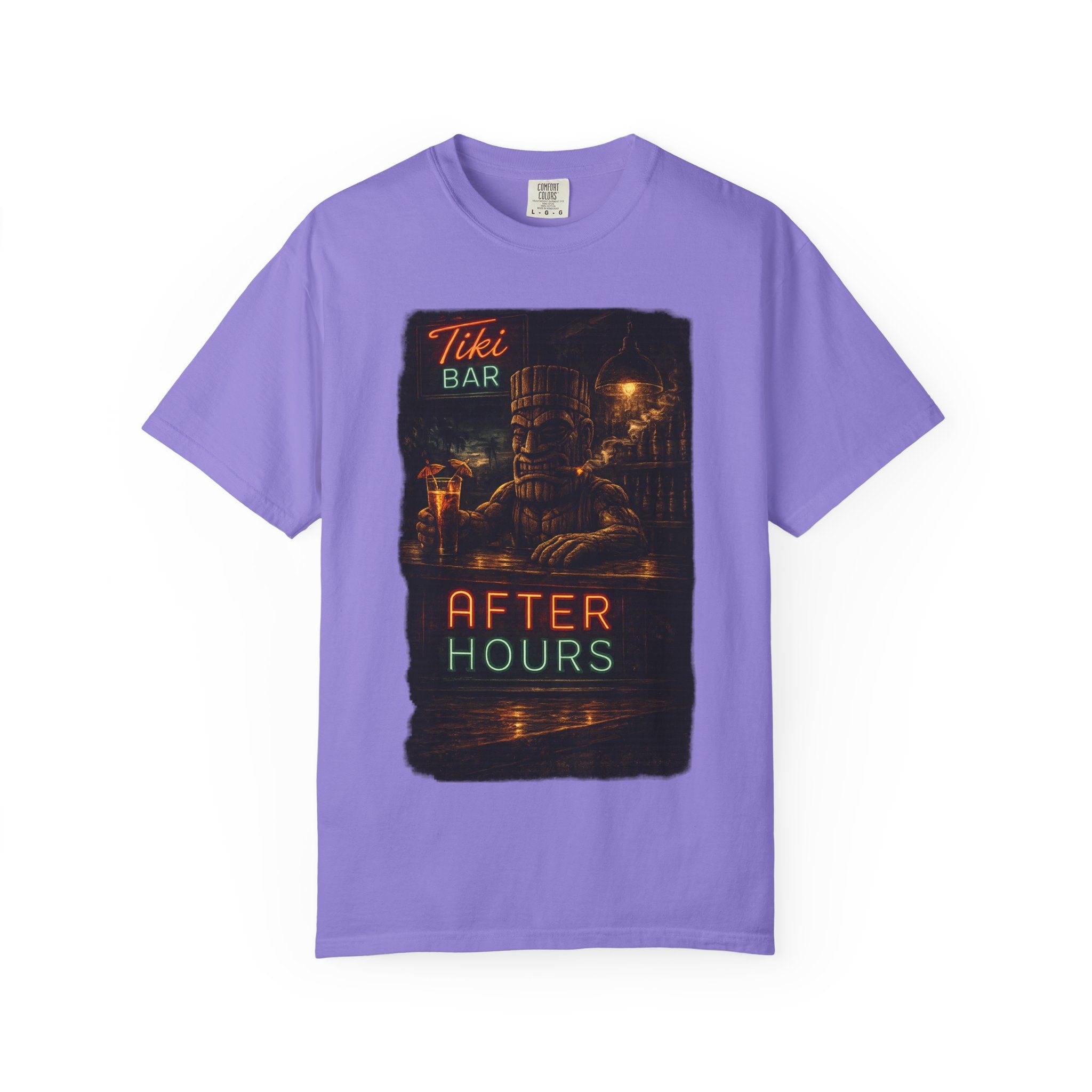Tiki After Hours Noir T-Shirt — Tropical Tiki Beach Tee