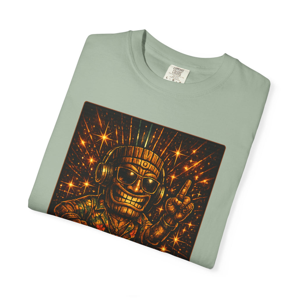 Tiki Disco Beats T-Shirt — Tropical Tiki Beach Tee