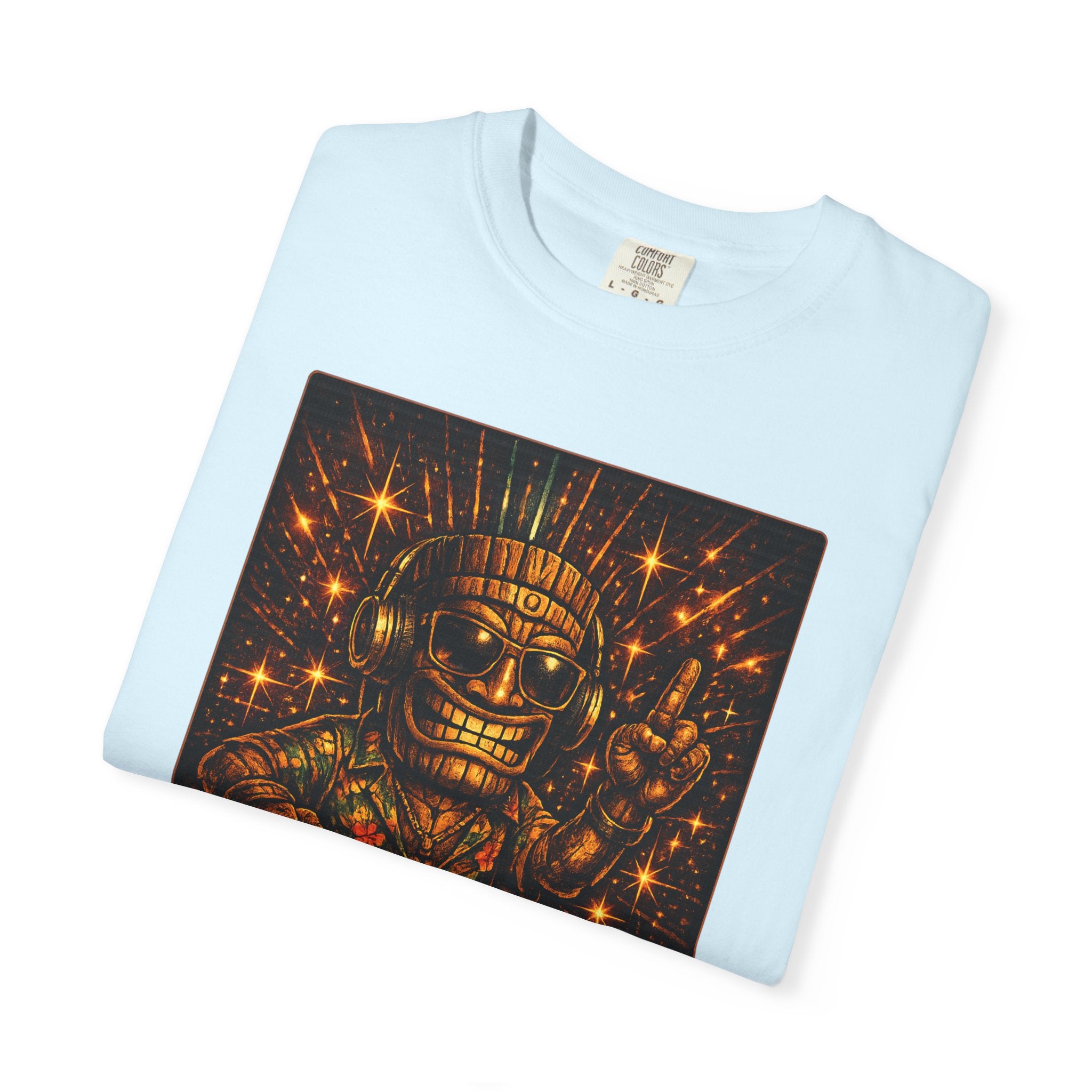 Tiki Disco Beats T-Shirt — Tropical Tiki Beach Tee