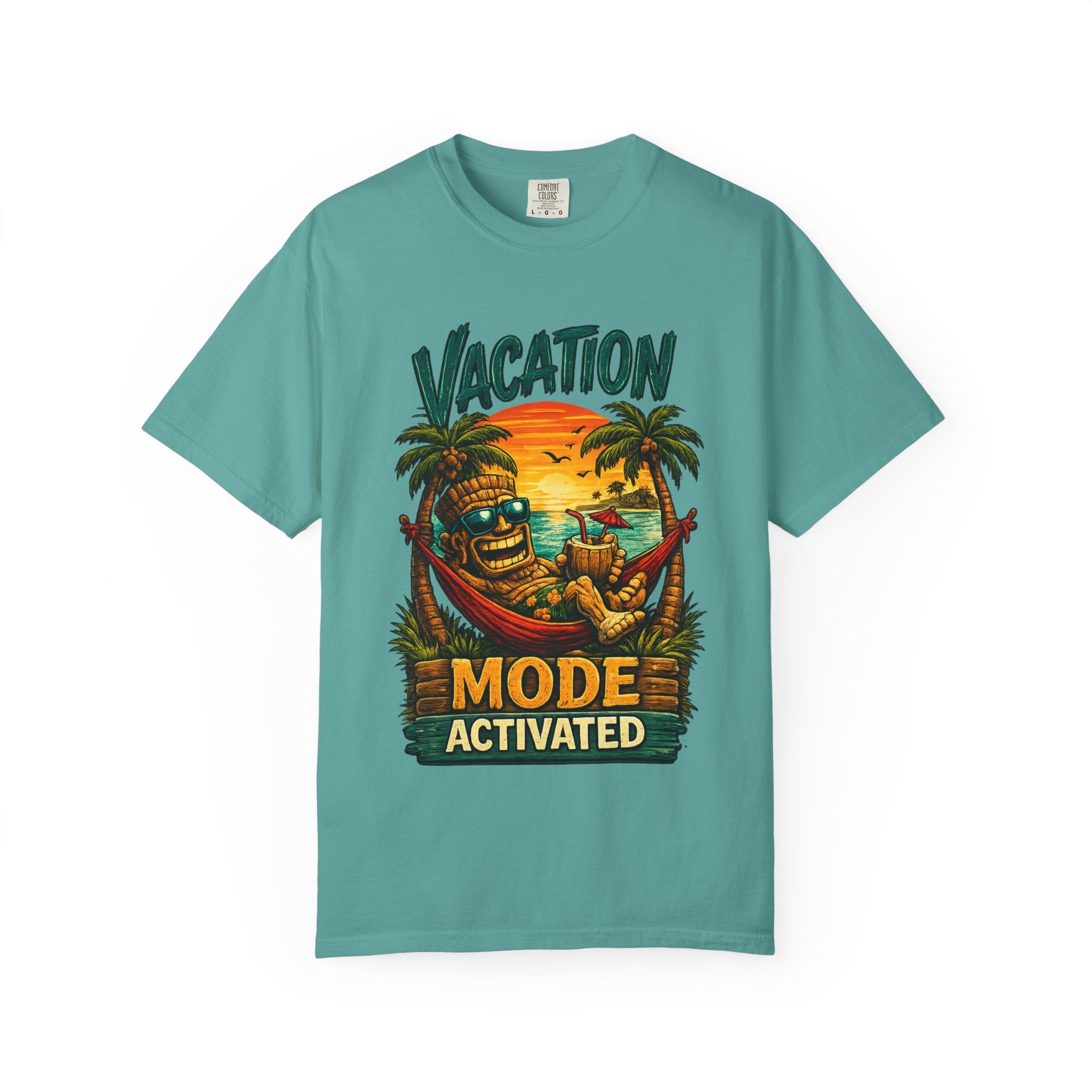 Vacation Mode Activated T-Shirt — Tropical Tiki Beach Tee