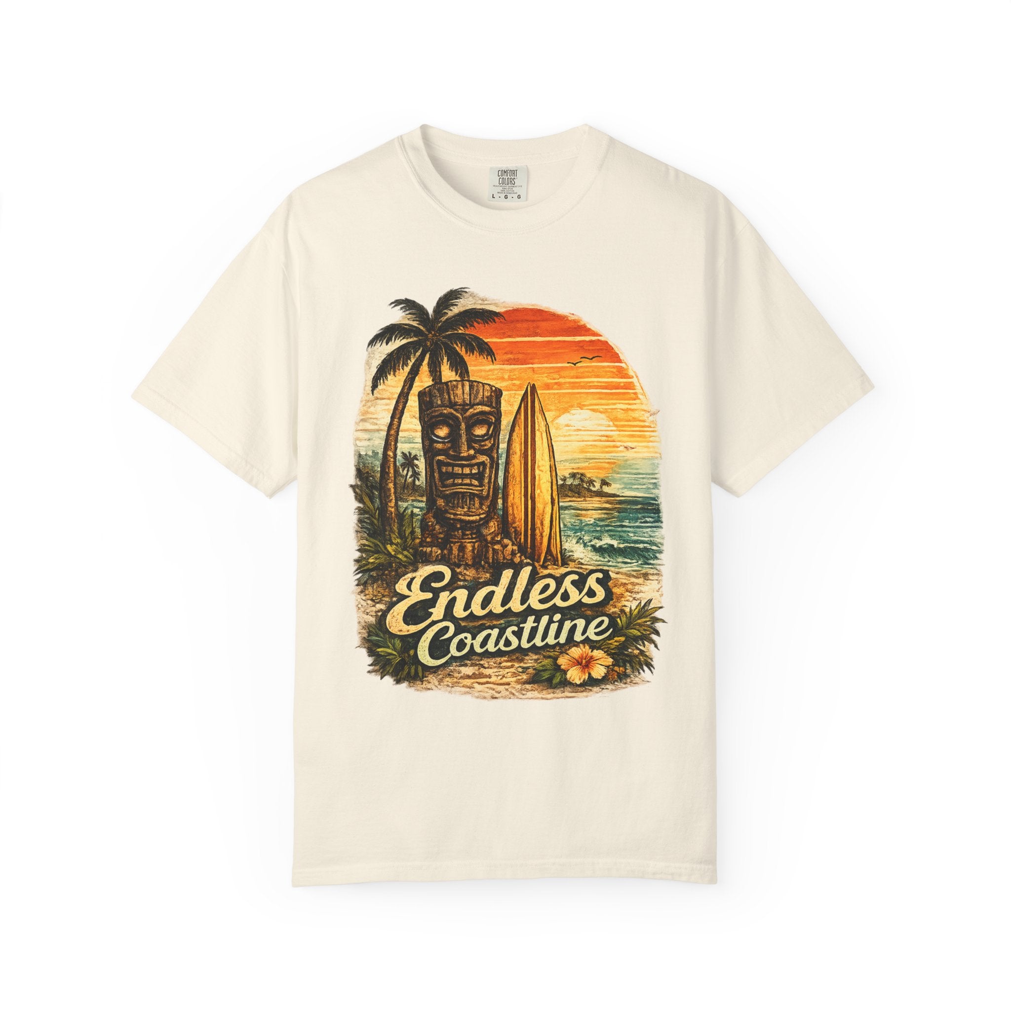 Endless Coastline T-Shirt — Tropical Tiki Beach Tee