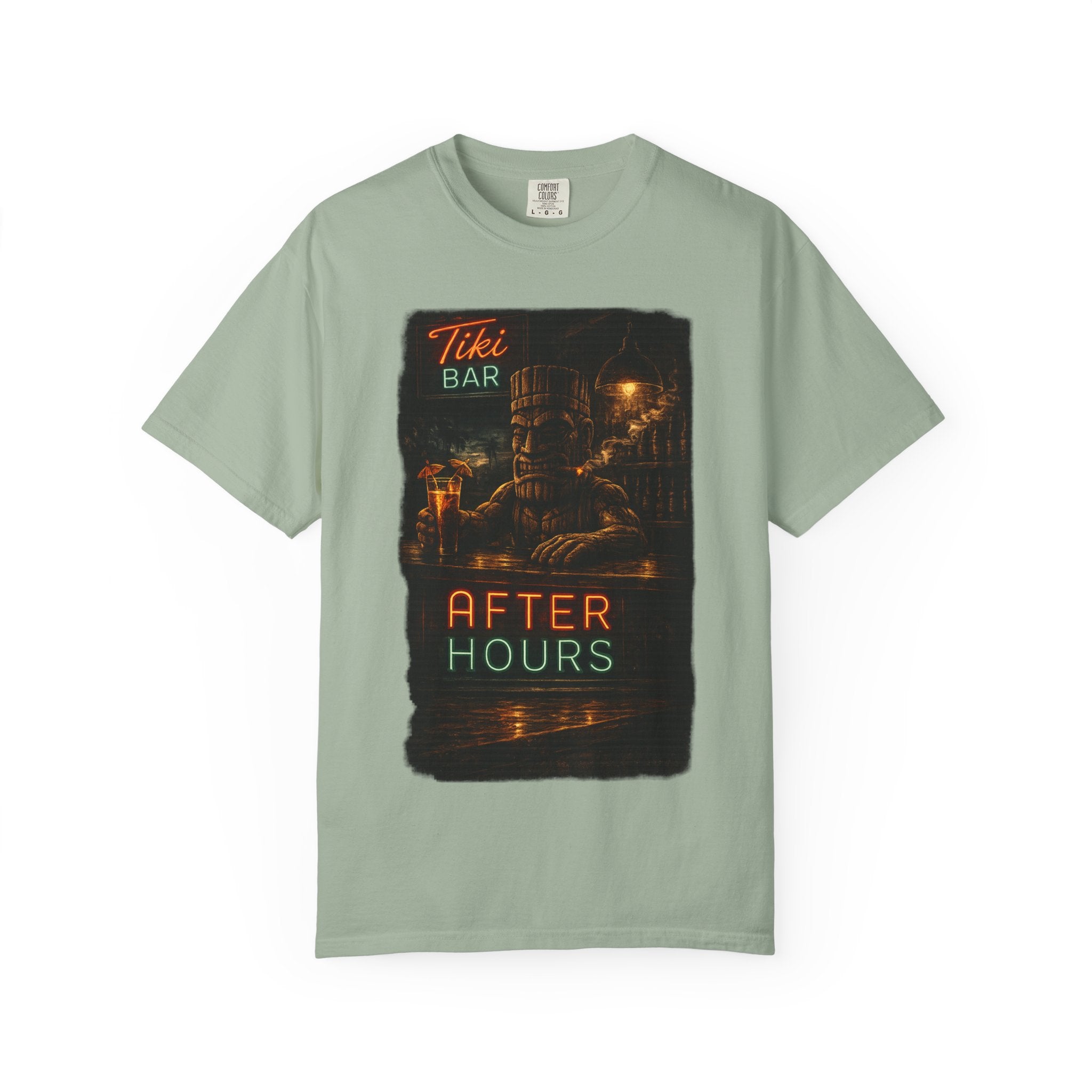 Tiki After Hours Noir T-Shirt — Tropical Tiki Beach Tee