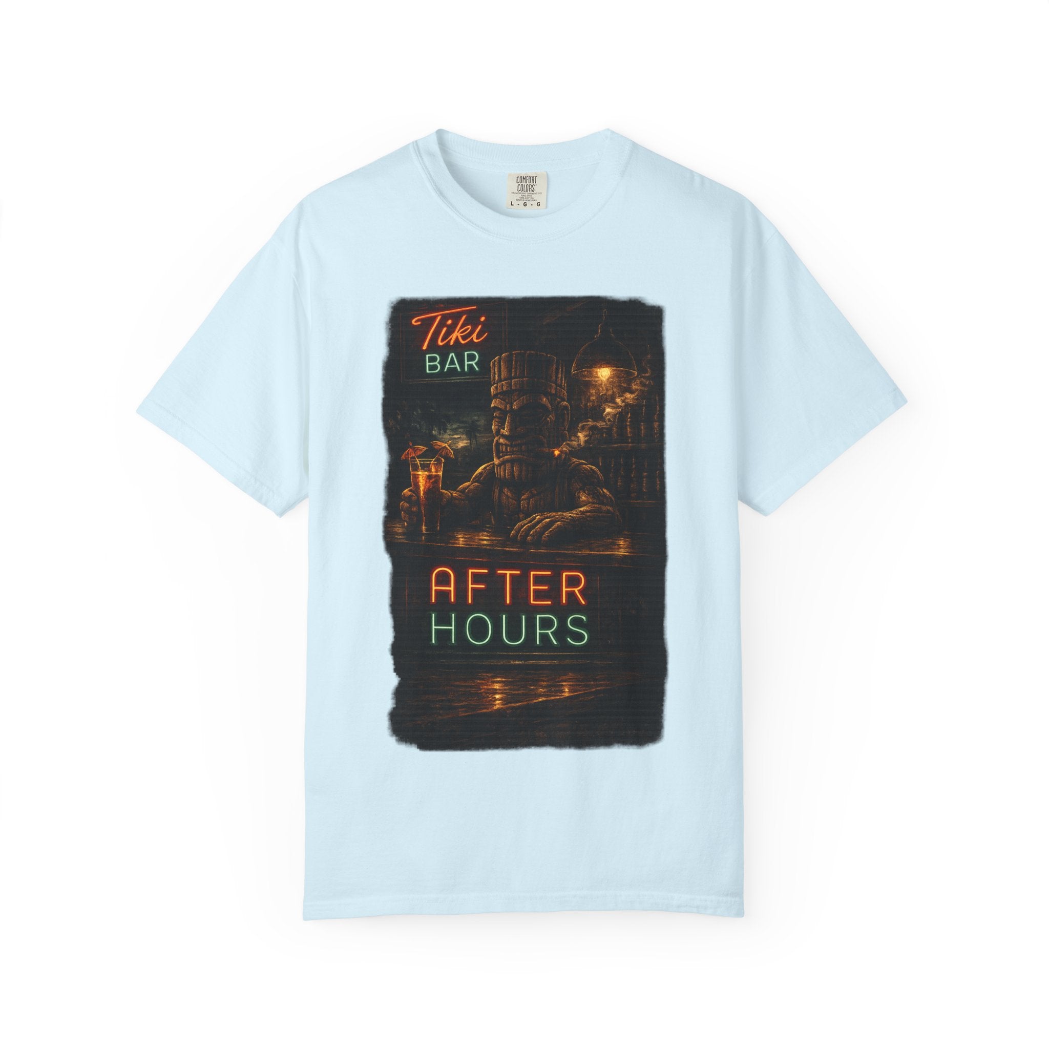 Tiki After Hours Noir T-Shirt — Tropical Tiki Beach Tee