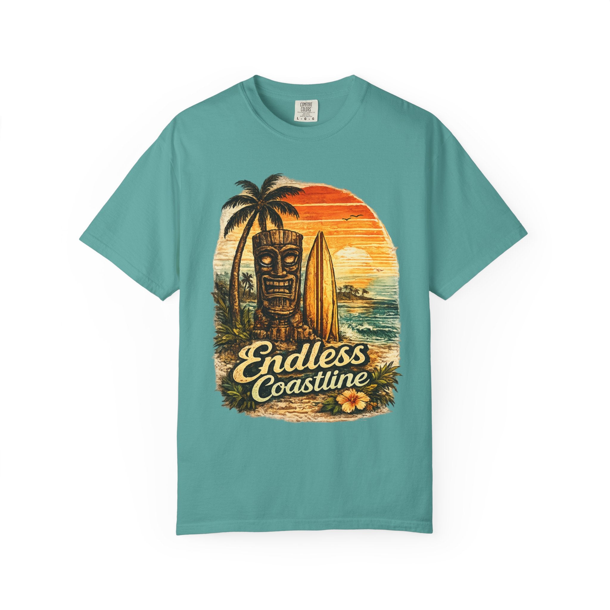 Endless Coastline T-Shirt — Tropical Tiki Beach Tee