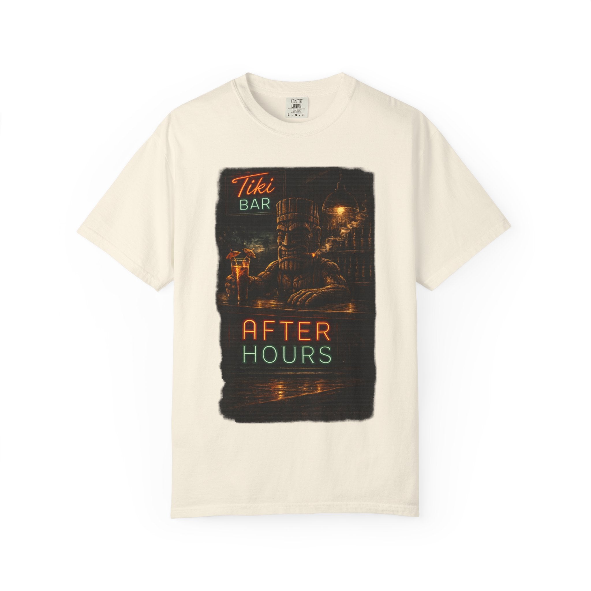 Tiki After Hours Noir T-Shirt — Tropical Tiki Beach Tee