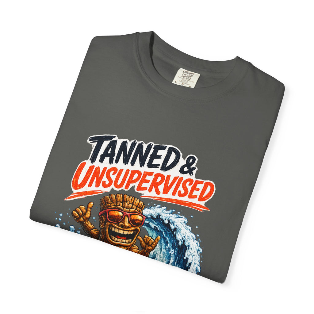 Tanned and Unsupervised T-Shirt — Tropical Tiki Beach Tee