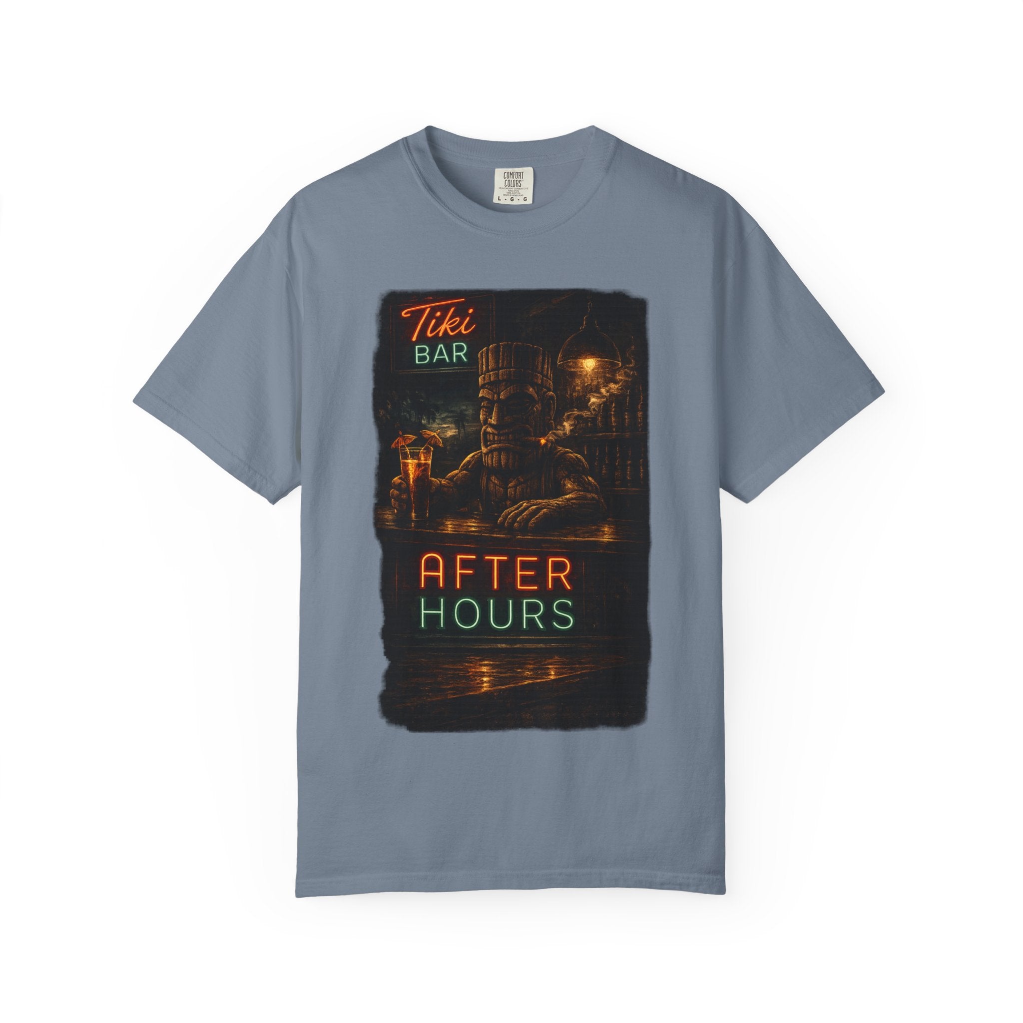 Tiki After Hours Noir T-Shirt — Tropical Tiki Beach Tee