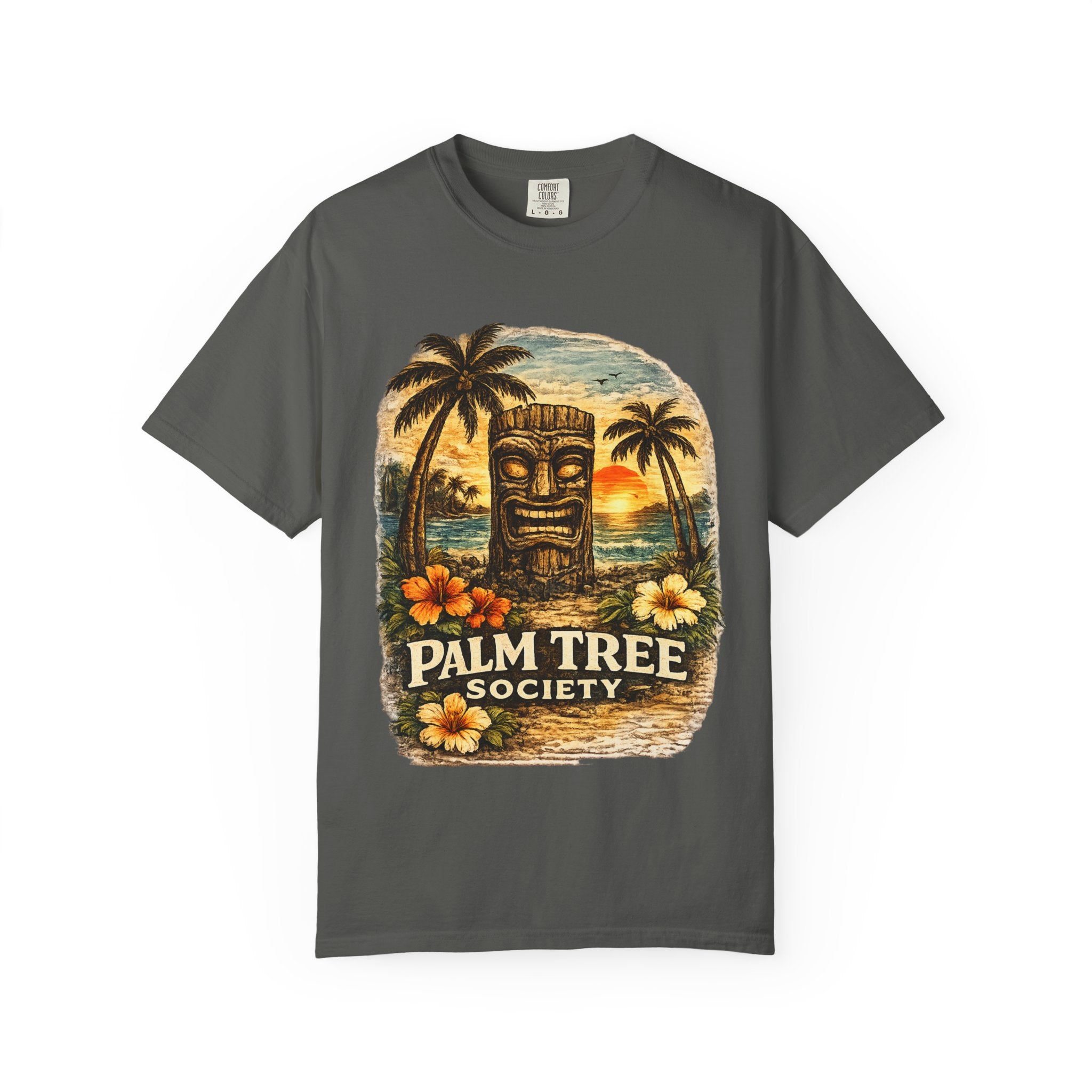 Palm Tree Society T-Shirt — Tropical Tiki Beach Tee