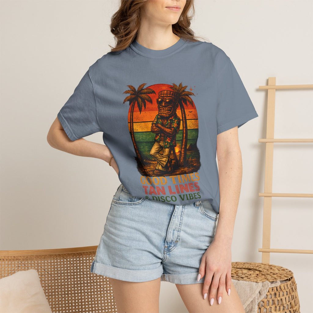 Good Times Tiki Disco T-Shirt — Tropical Tiki Beach Tee