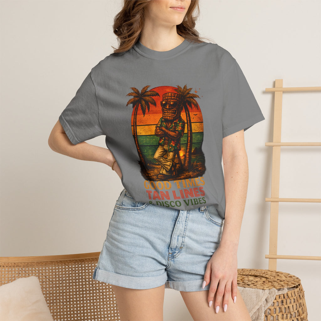 Good Times Tiki Disco T-Shirt — Tropical Tiki Beach Tee