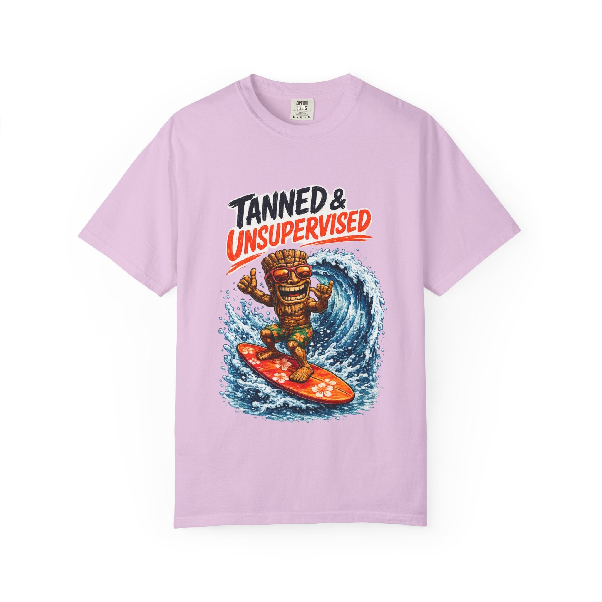 Tanned and Unsupervised T-Shirt — Tropical Tiki Beach Tee