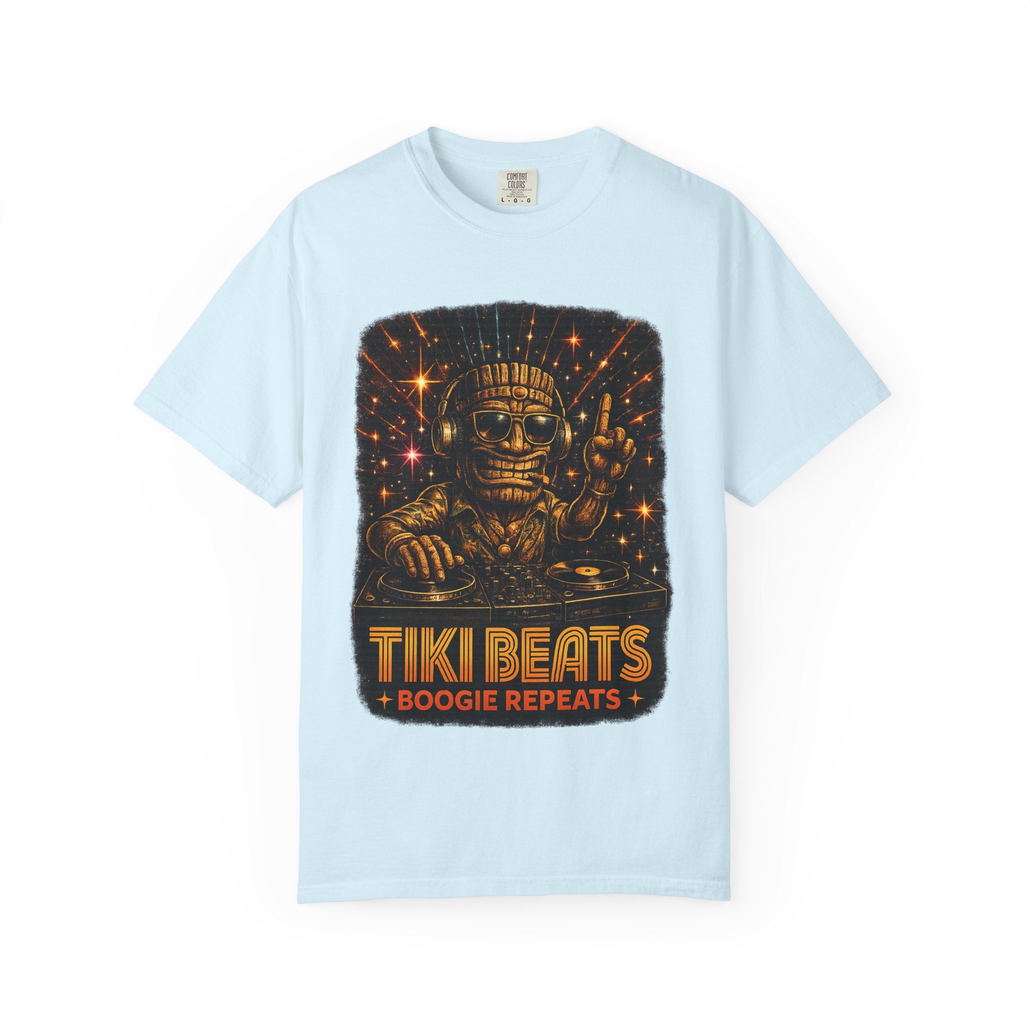 Tiki Beats T-Shirt — Tropical Tiki Beach Tee