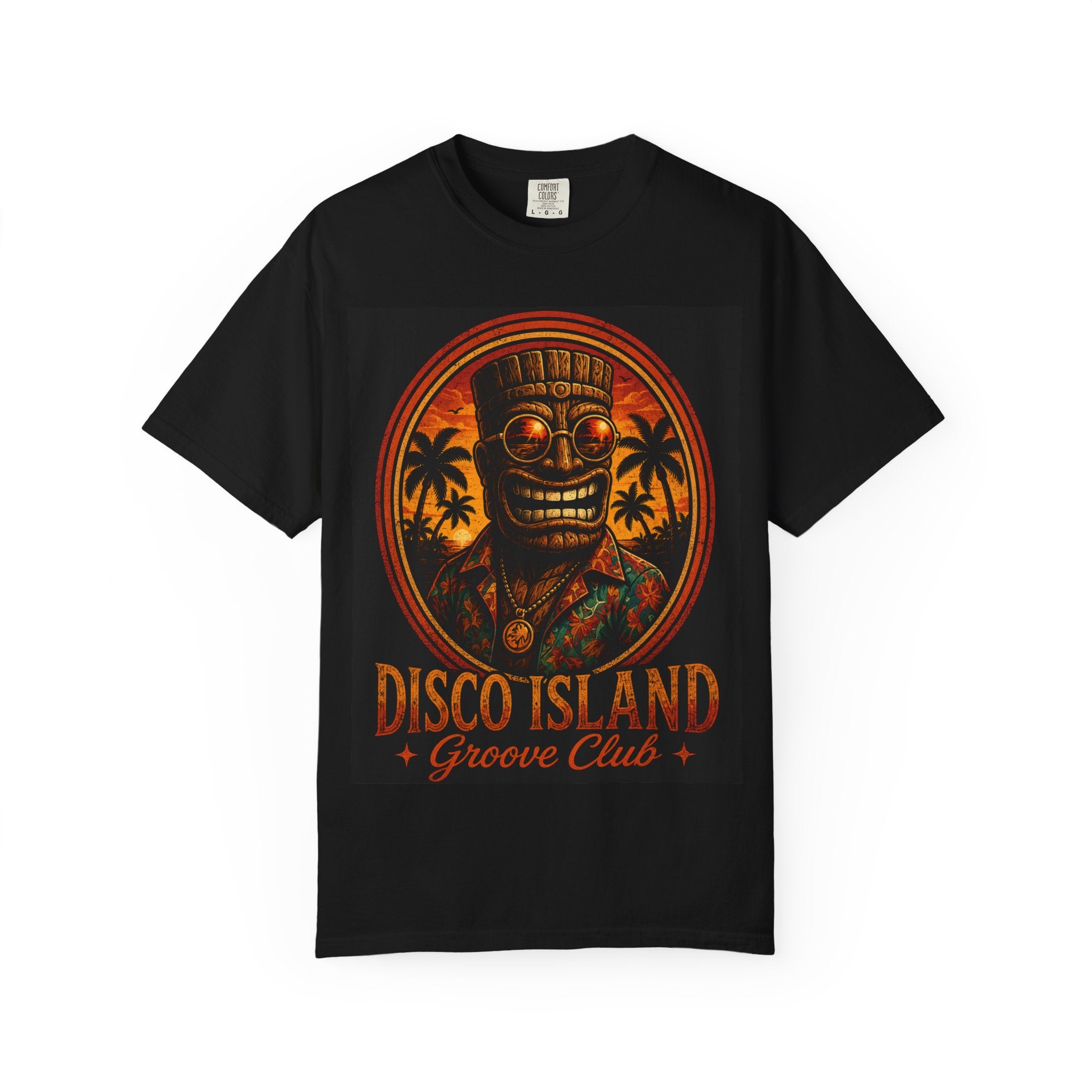 Disco Island Groove Club T-Shirt — Tropical Tiki Beach Tee