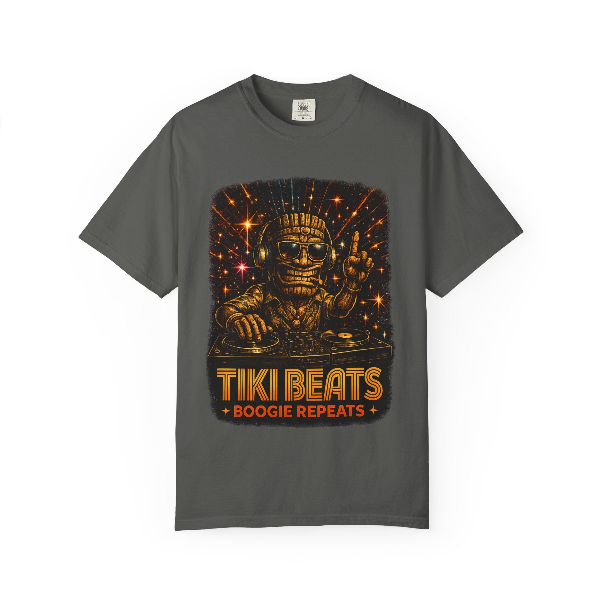 Tiki Beats T-Shirt — Tropical Tiki Beach Tee