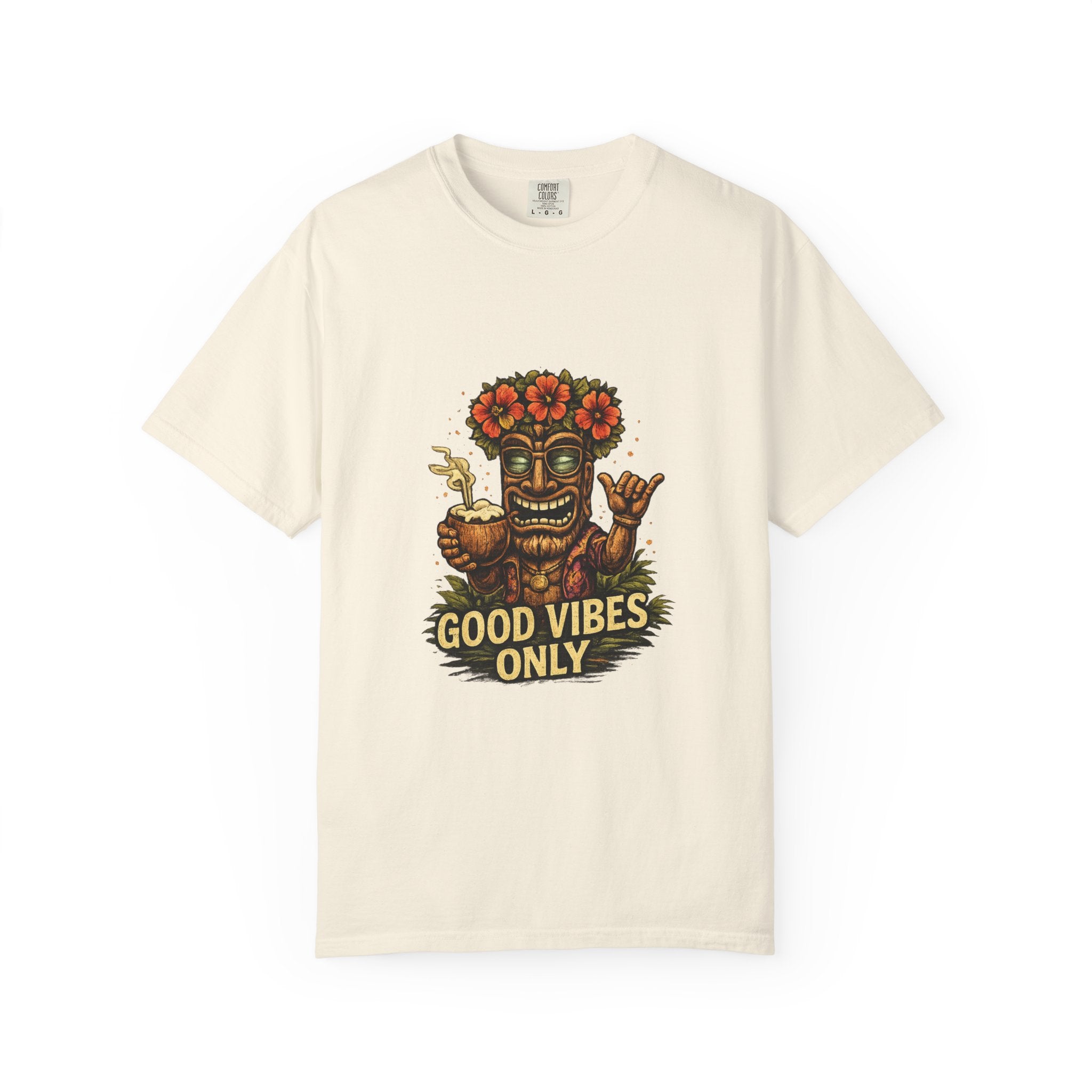 Good Vibes Only T-Shirt — Tropical Tiki Beach Tee