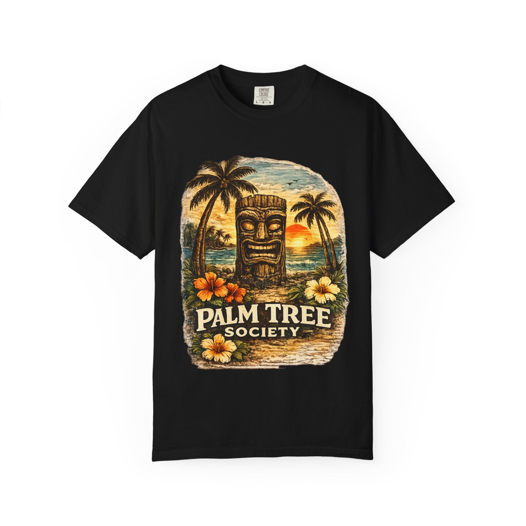 Palm Tree Society T-Shirt — Tropical Tiki Beach Tee