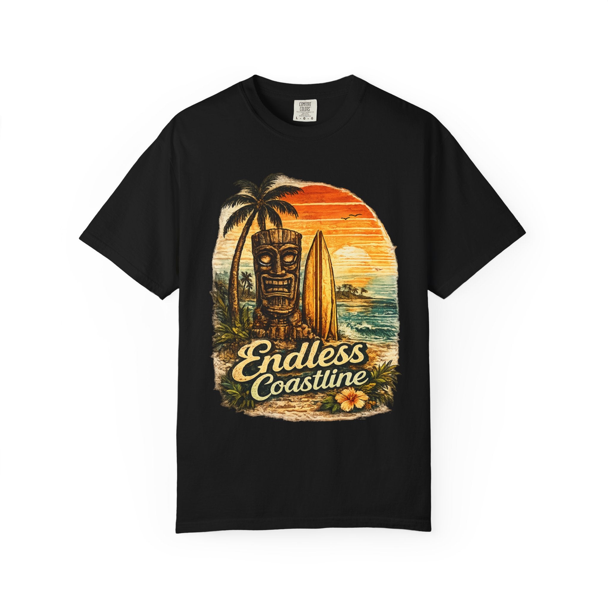 Endless Coastline T-Shirt — Tropical Tiki Beach Tee