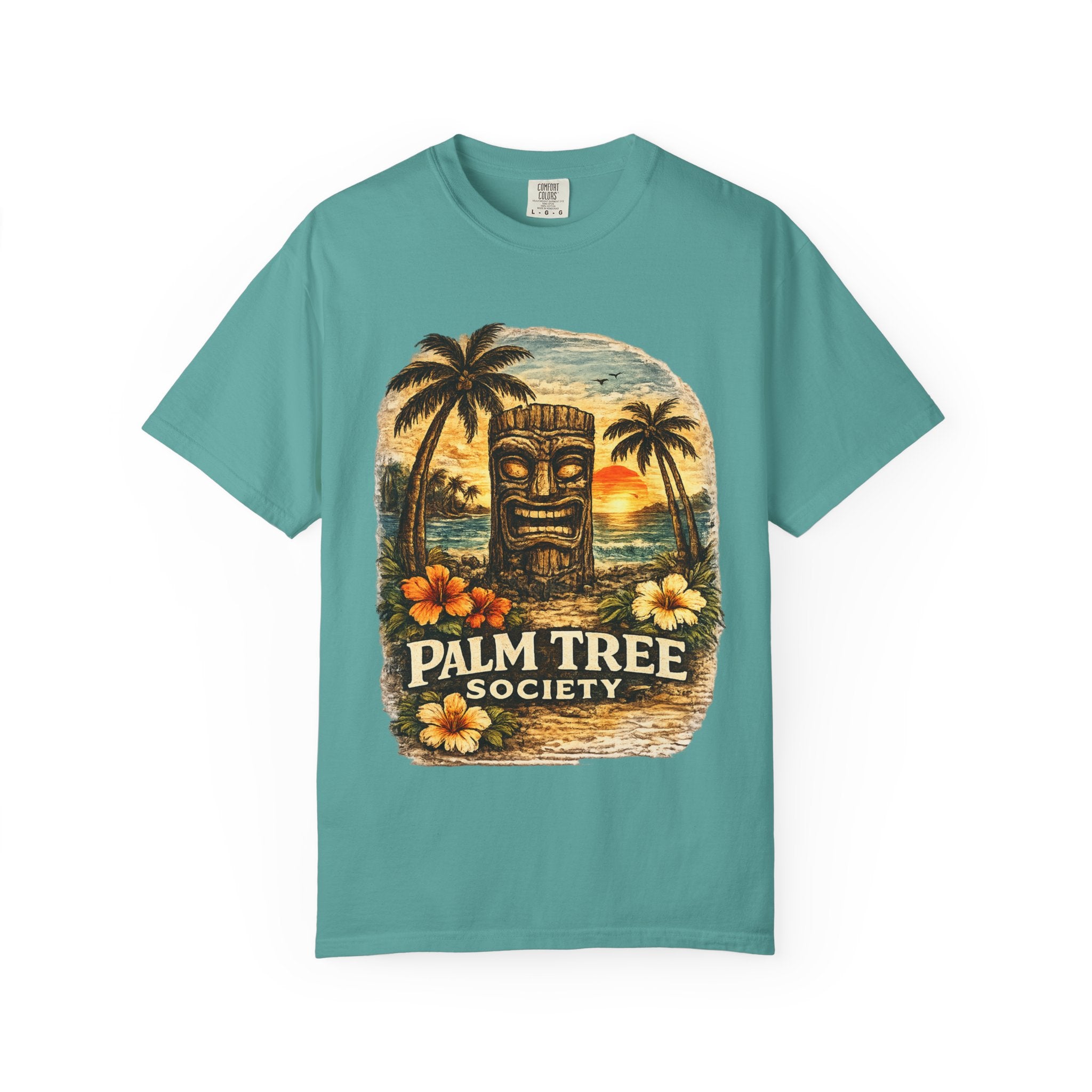 Palm Tree Society T-Shirt — Tropical Tiki Beach Tee