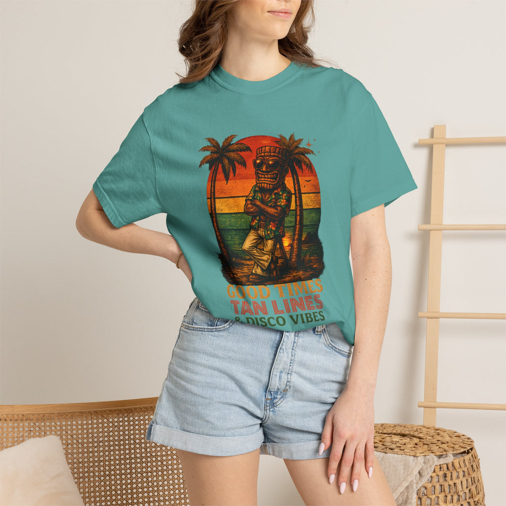 Good Times Tiki Disco T-Shirt — Tropical Tiki Beach Tee