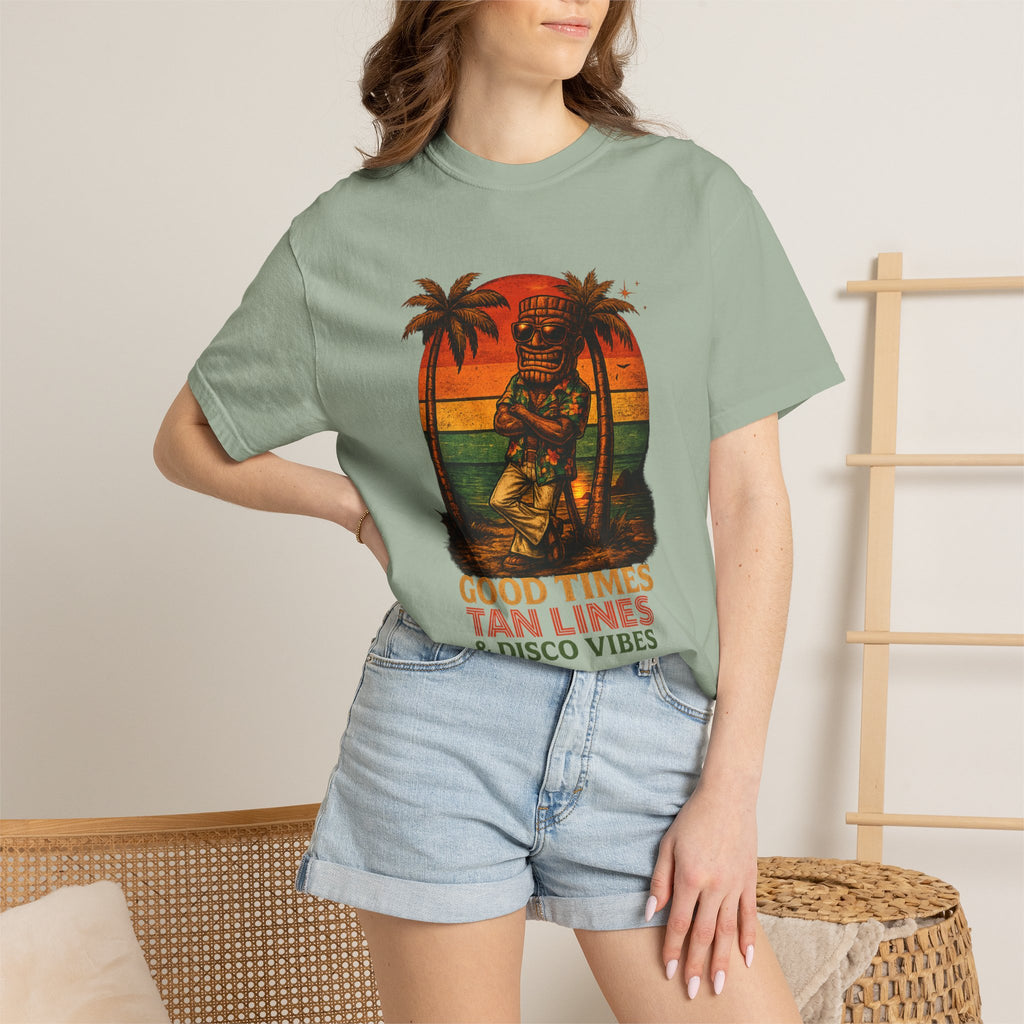 Good Times Tiki Disco T-Shirt — Tropical Tiki Beach Tee