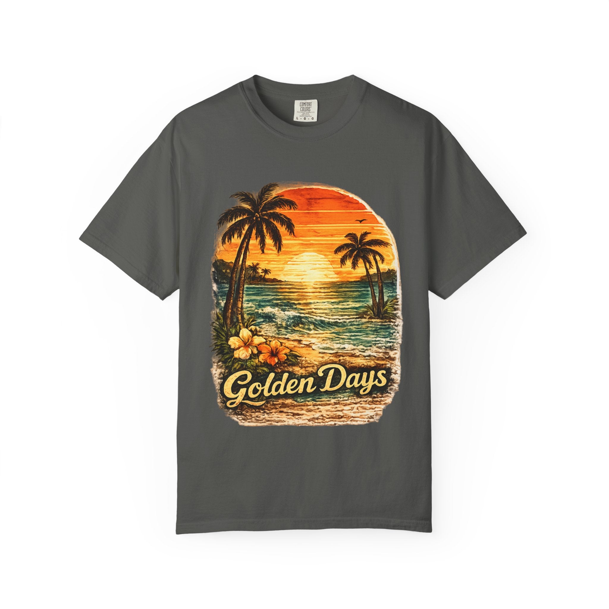 Golden Days T-Shirt — Tropical Tiki Beach Tee