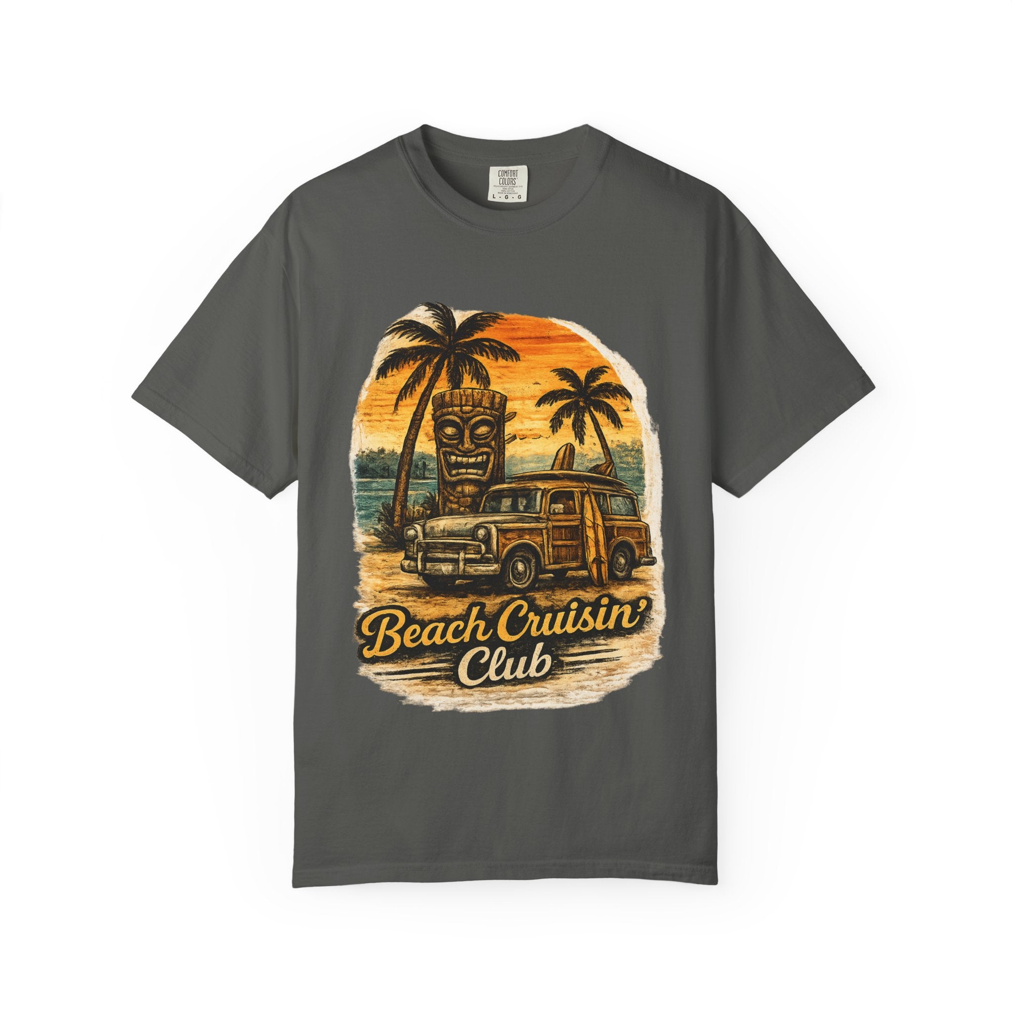 Beach Crusin' Club T-Shirt — Tropical Tiki Beach Tee