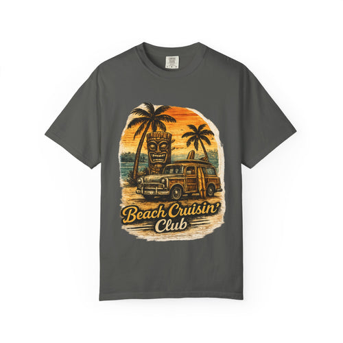 Beach Crusin' Club T-Shirt — Tropical Tiki Beach Tee