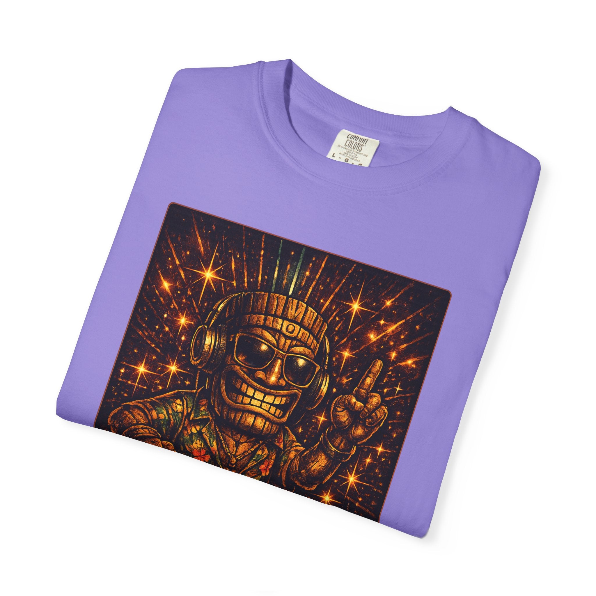 Tiki Disco Beats T-Shirt — Tropical Tiki Beach Tee