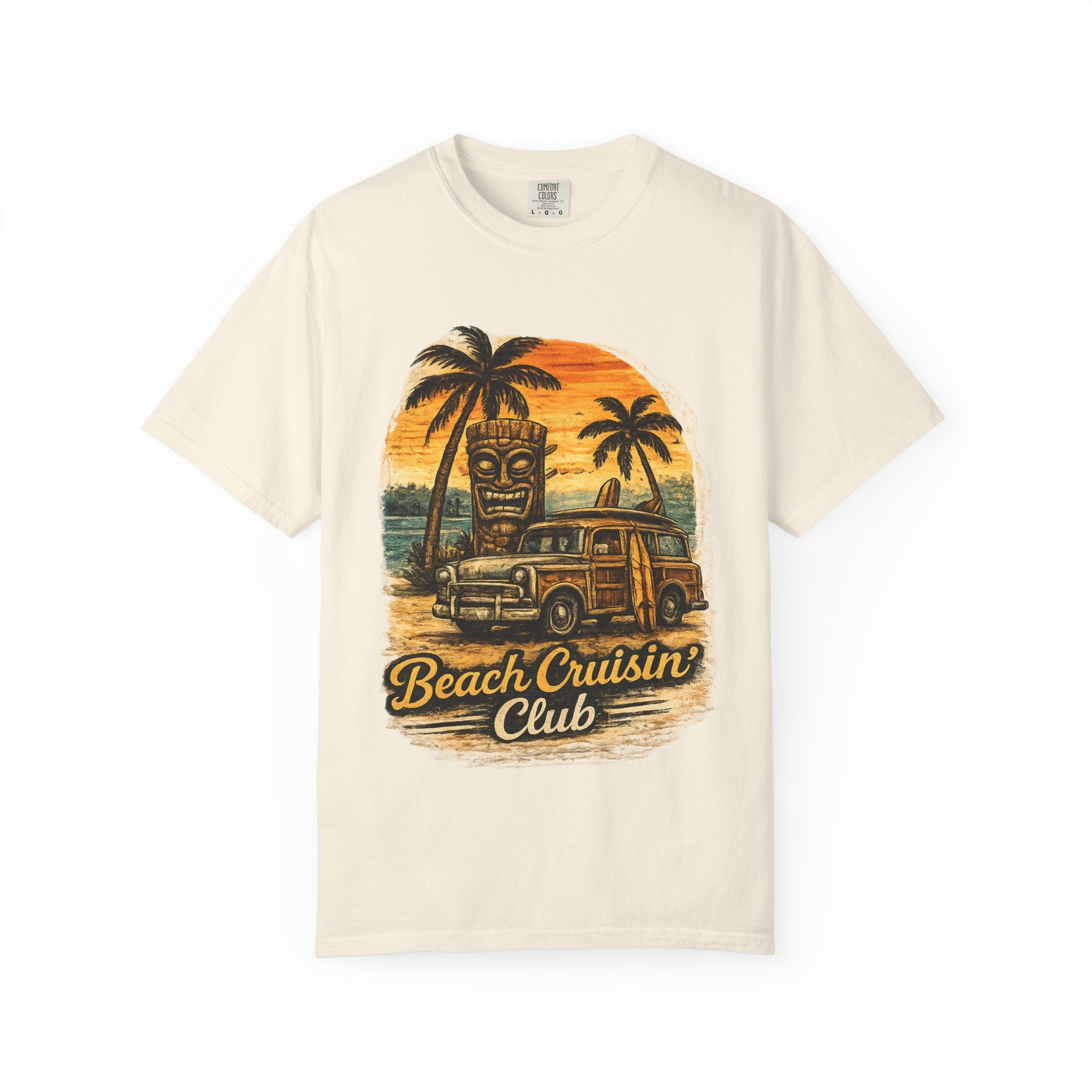 Beach Crusin' Club T-Shirt — Tropical Tiki Beach Tee