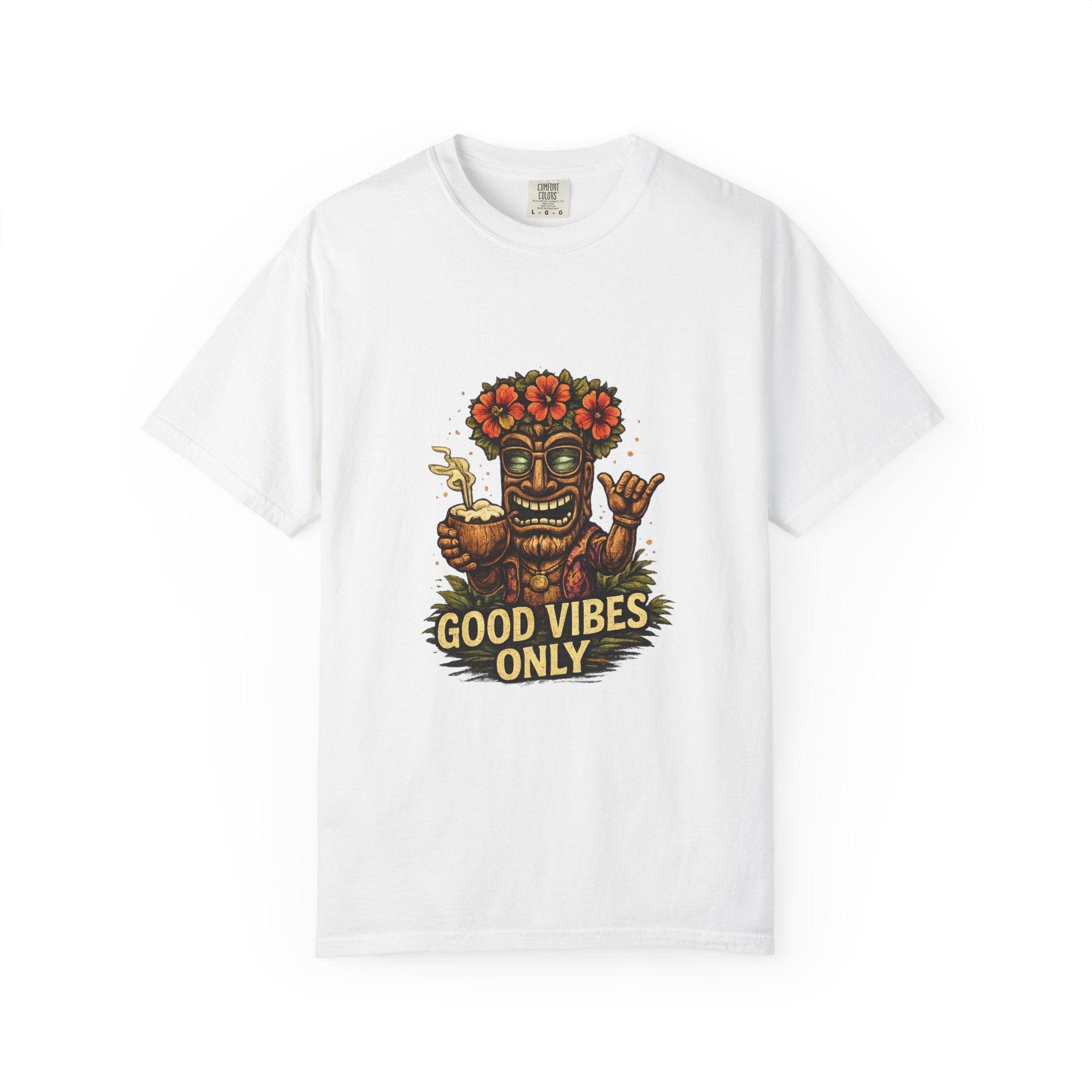Good Vibes Only T-Shirt — Tropical Tiki Beach Tee