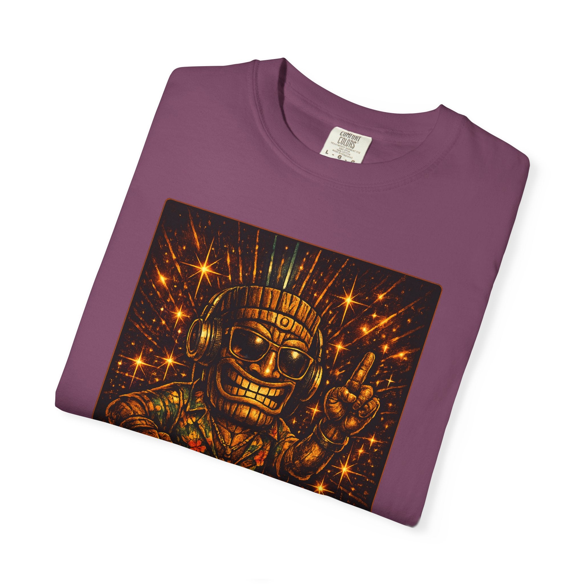 Tiki Disco Beats T-Shirt — Tropical Tiki Beach Tee