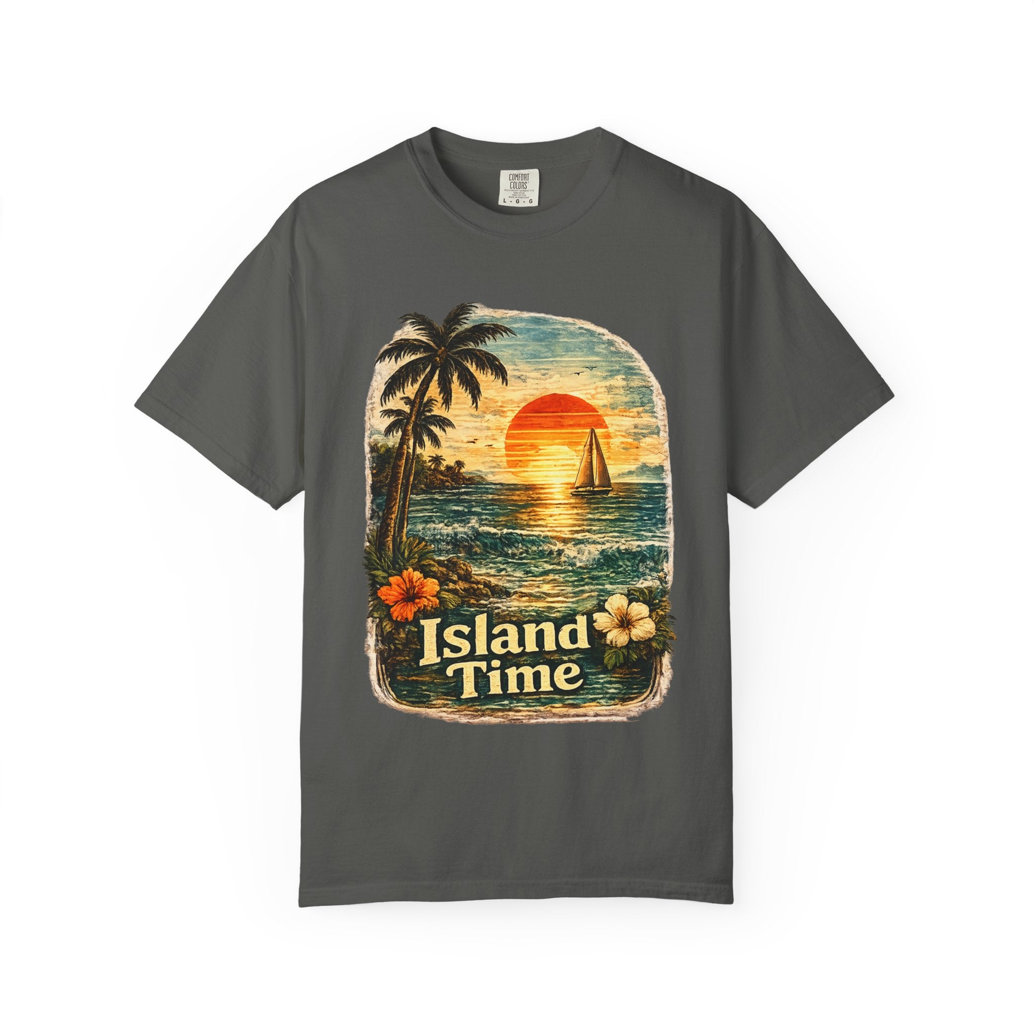 Island Time T-Shirt — Tropical Tiki Beach Tee