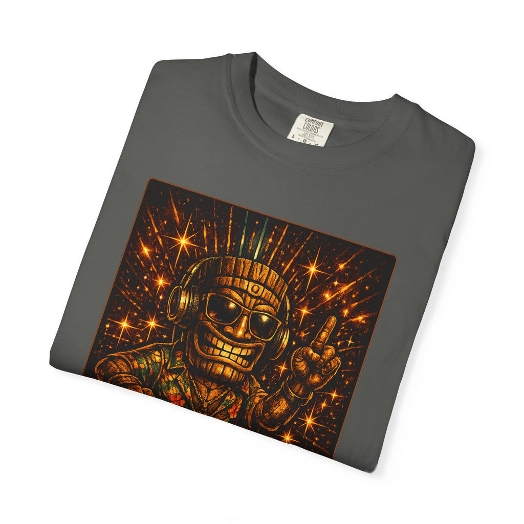 Tiki Disco Beats T-Shirt — Tropical Tiki Beach Tee