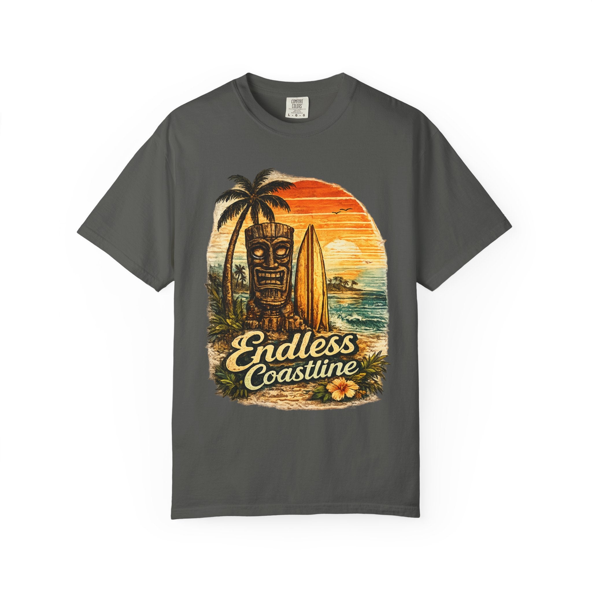 Endless Coastline T-Shirt — Tropical Tiki Beach Tee